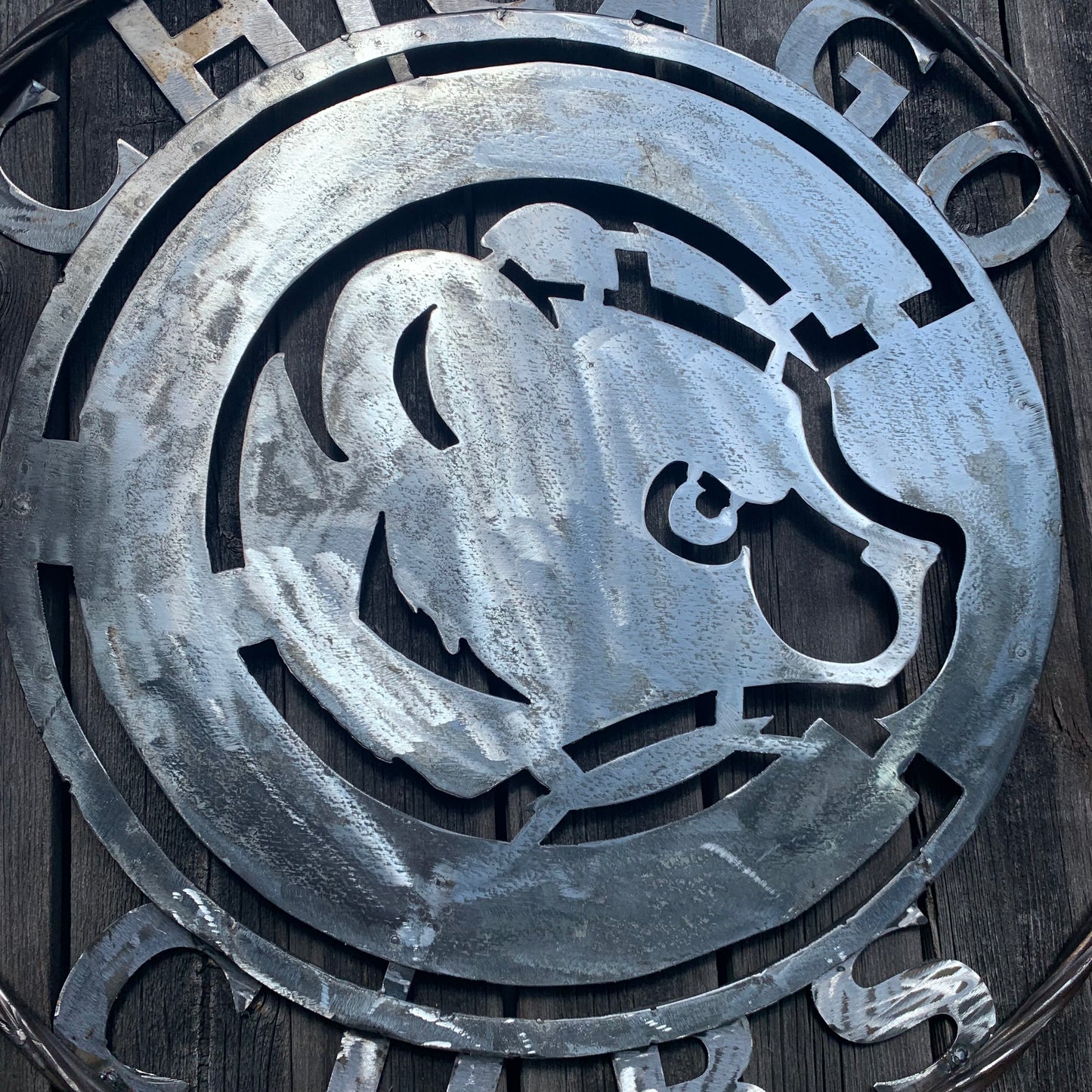 12", 18", 24", 32" CHICAGO CUBS CUSTOM RAW METAL VINTAGE CRAFT TEAM SPORTS SIGN HANDMADE