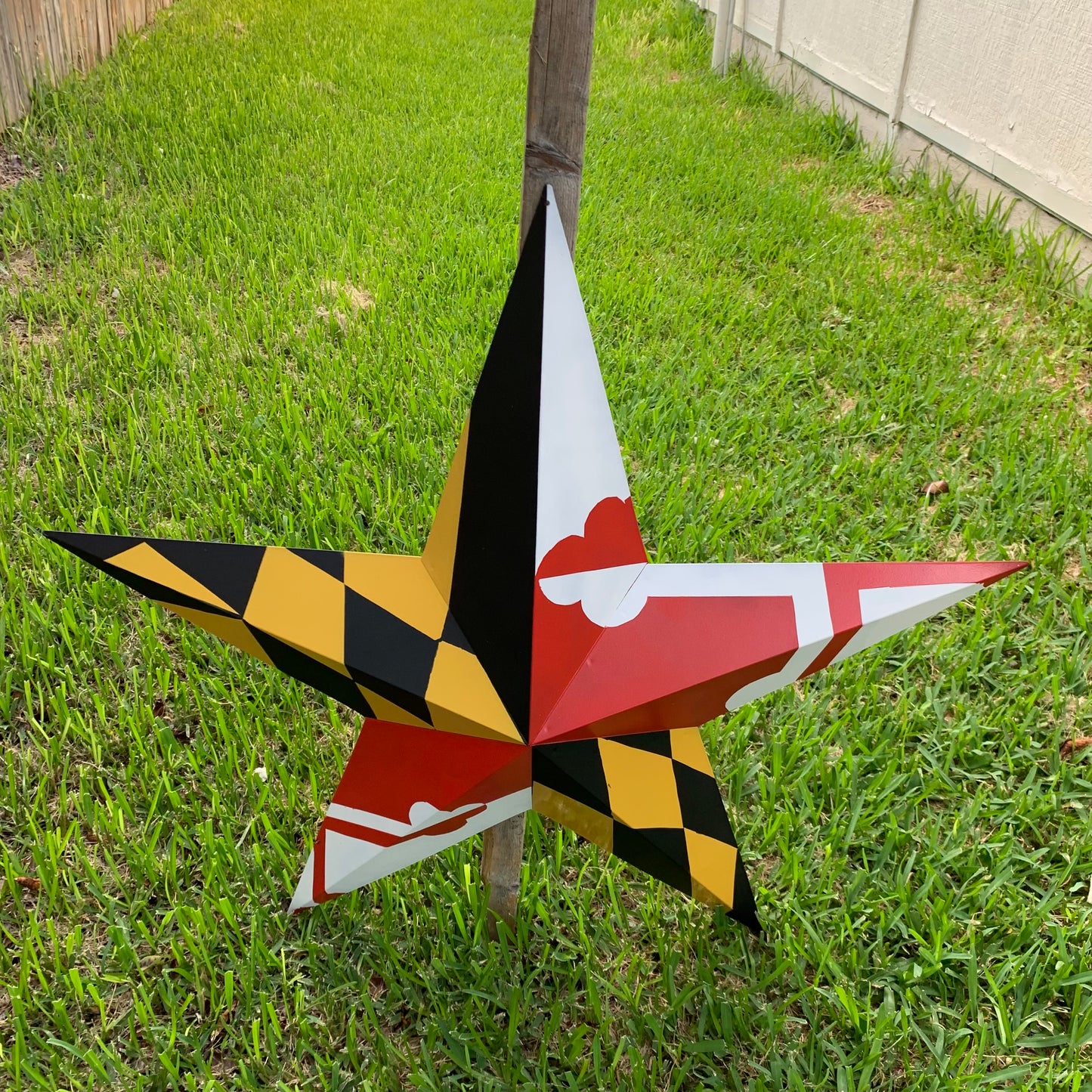 MARYLAND FLAG BARN METAL STAR WESTERN HOME DECOR HANDMADE 22",24",30",36" #EH10423