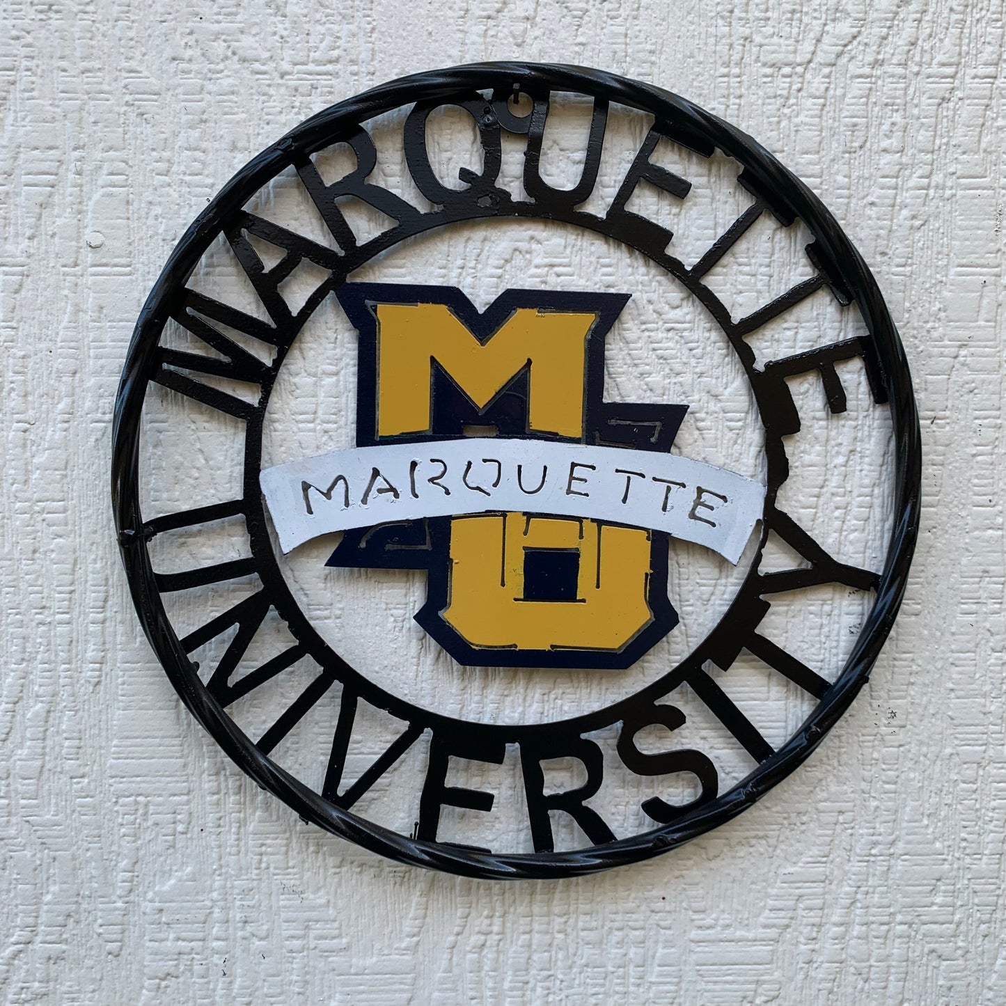 12",18",24" MARQUETTE METAL CUSTOM VINTAGE CRAFT WALL ART TEAM SIGN HANDMADE