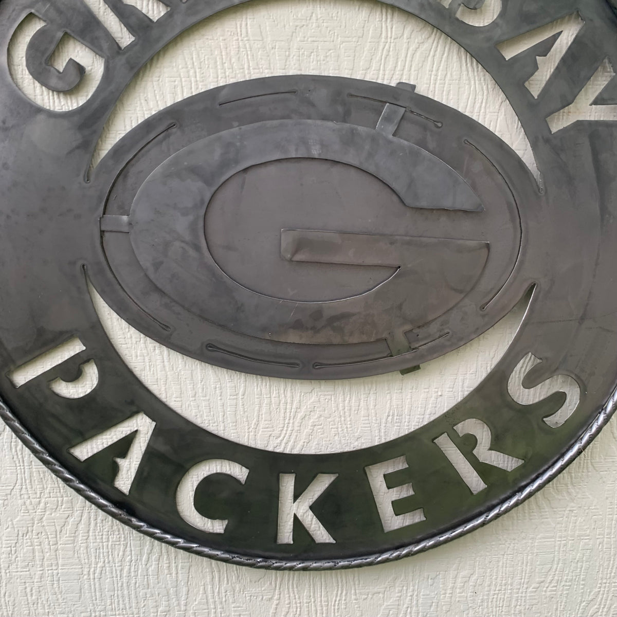 12",18",24",32",36" RAW METAL GREEN BAY PACKERS DISC CUSTOM METAL VINTAGE CRAFT TEAM SPORTS SIGN HANDMADE
