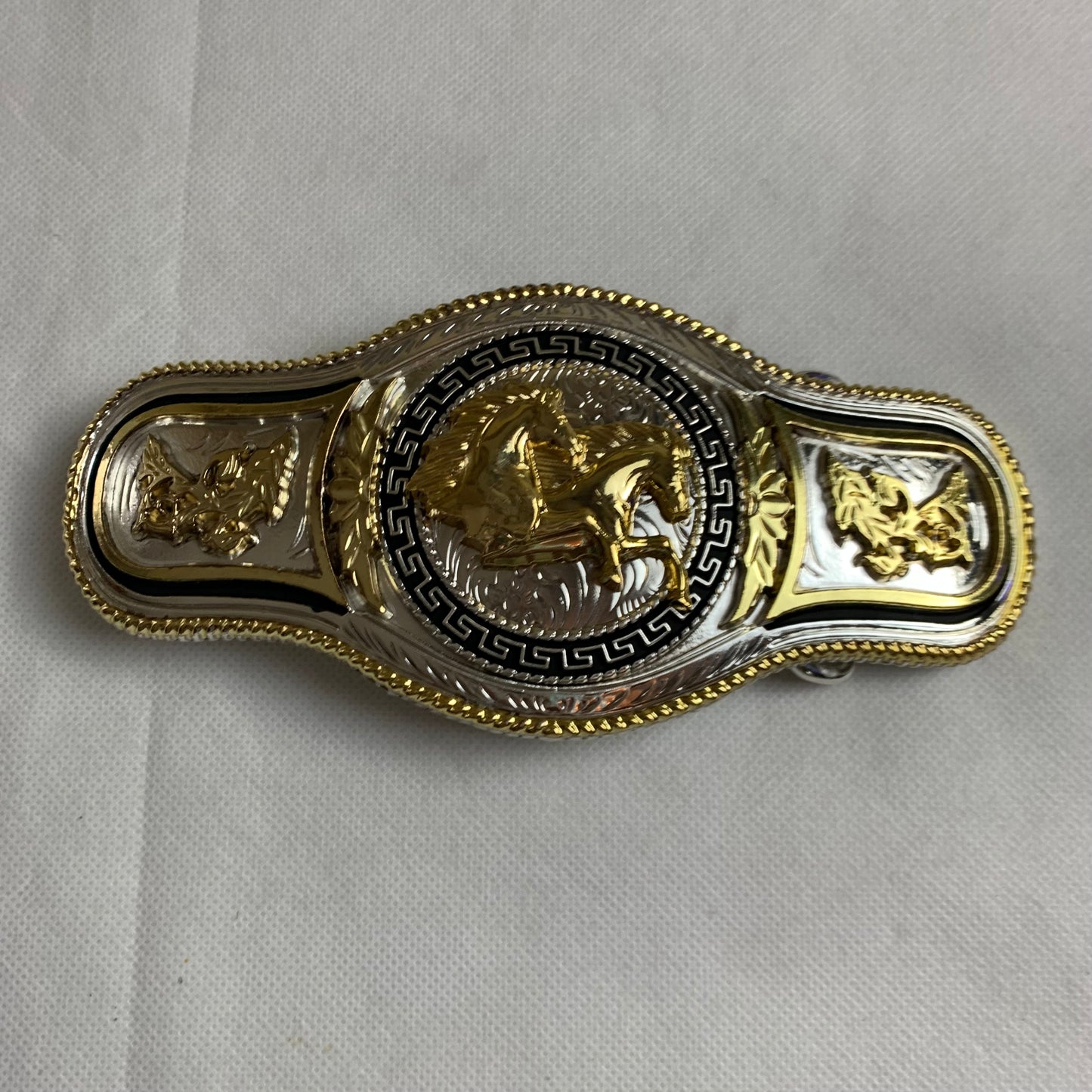 6.5" X 3.5" HORSE BELT BUCKLE GOLD SILVER BLACK WESTERN BUCKLE FASHION ART NEW #EH12271