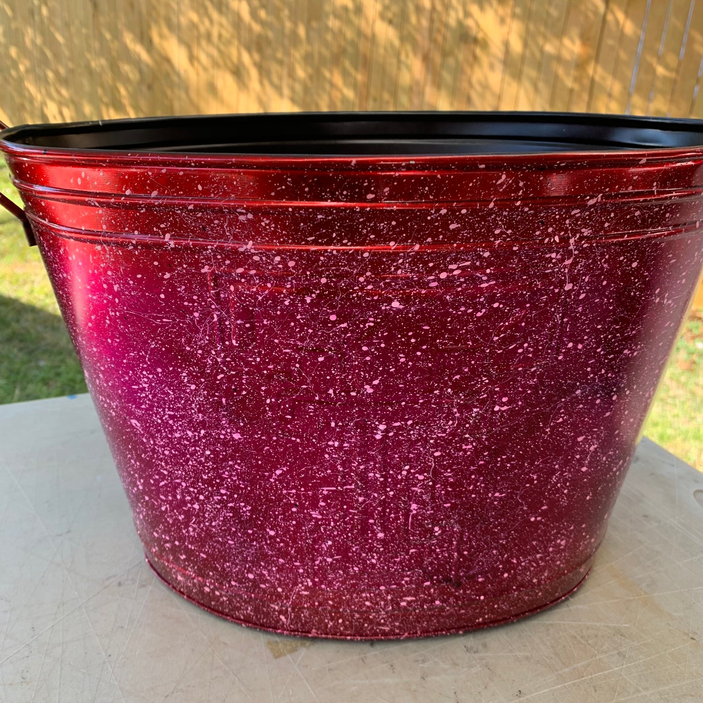 18" TEXAS TECH RED METAL OVAL TUB WESTERN HOME DECOR METAL ART NEW #EH10396