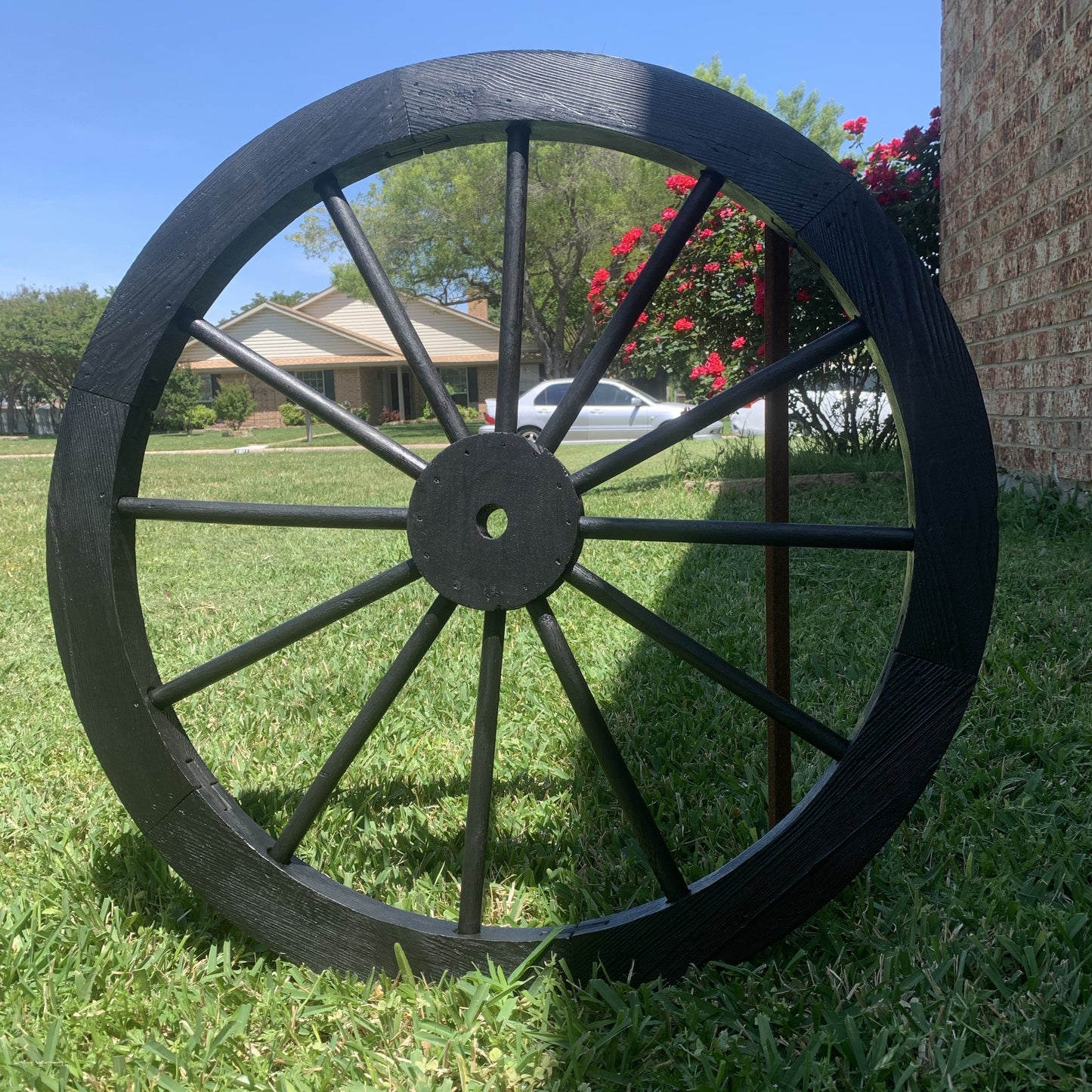 16",24",30" WAGON WHEEL BROWN BARN WOOD WESTERN HOME DECOR RUSTIC HANDMADE CRAFT