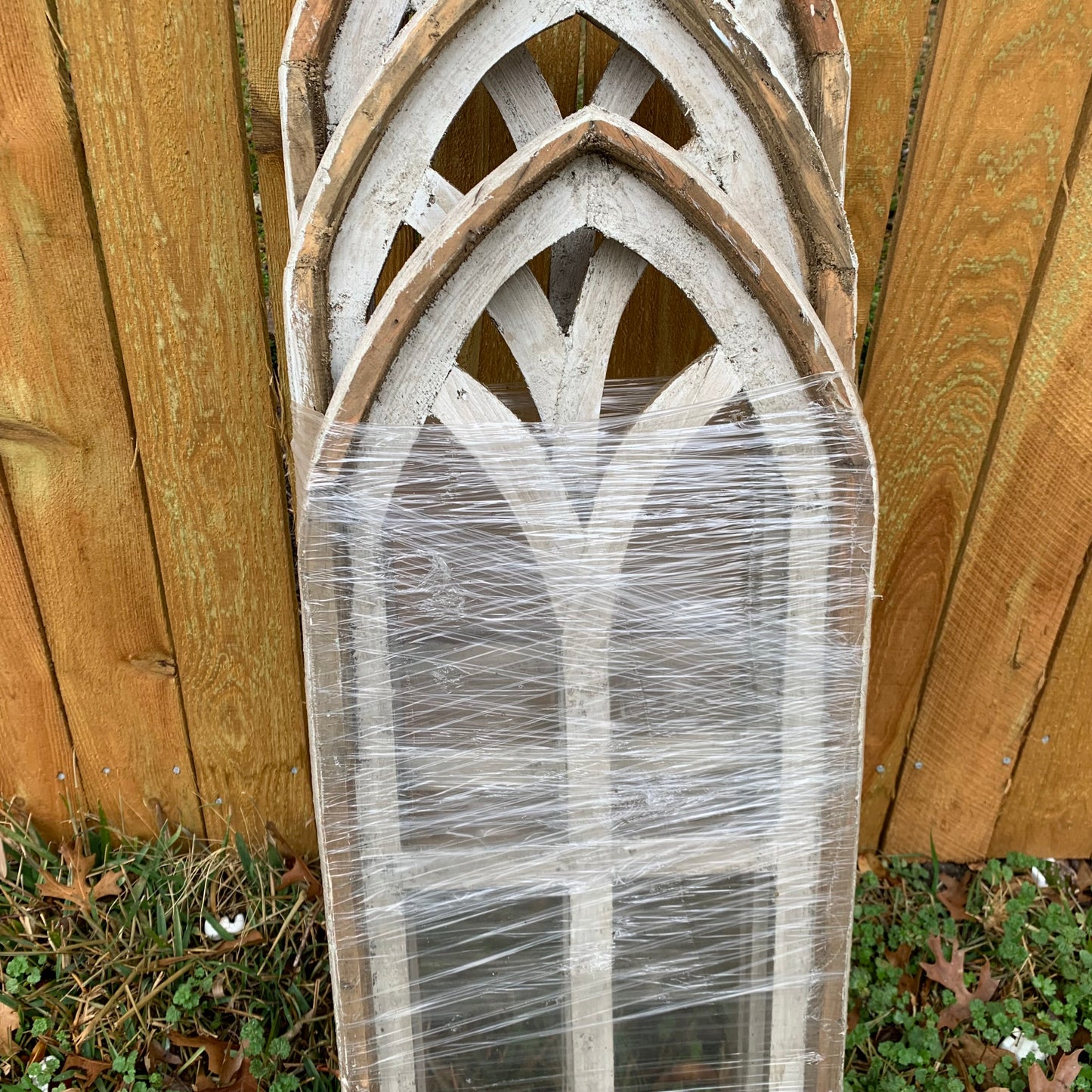 28",32",36" CATHEDRAL WINDOW WOOD 3PCS SET WESTERN HOME DECOR HANDMADE CRAFT NEW #EH11560