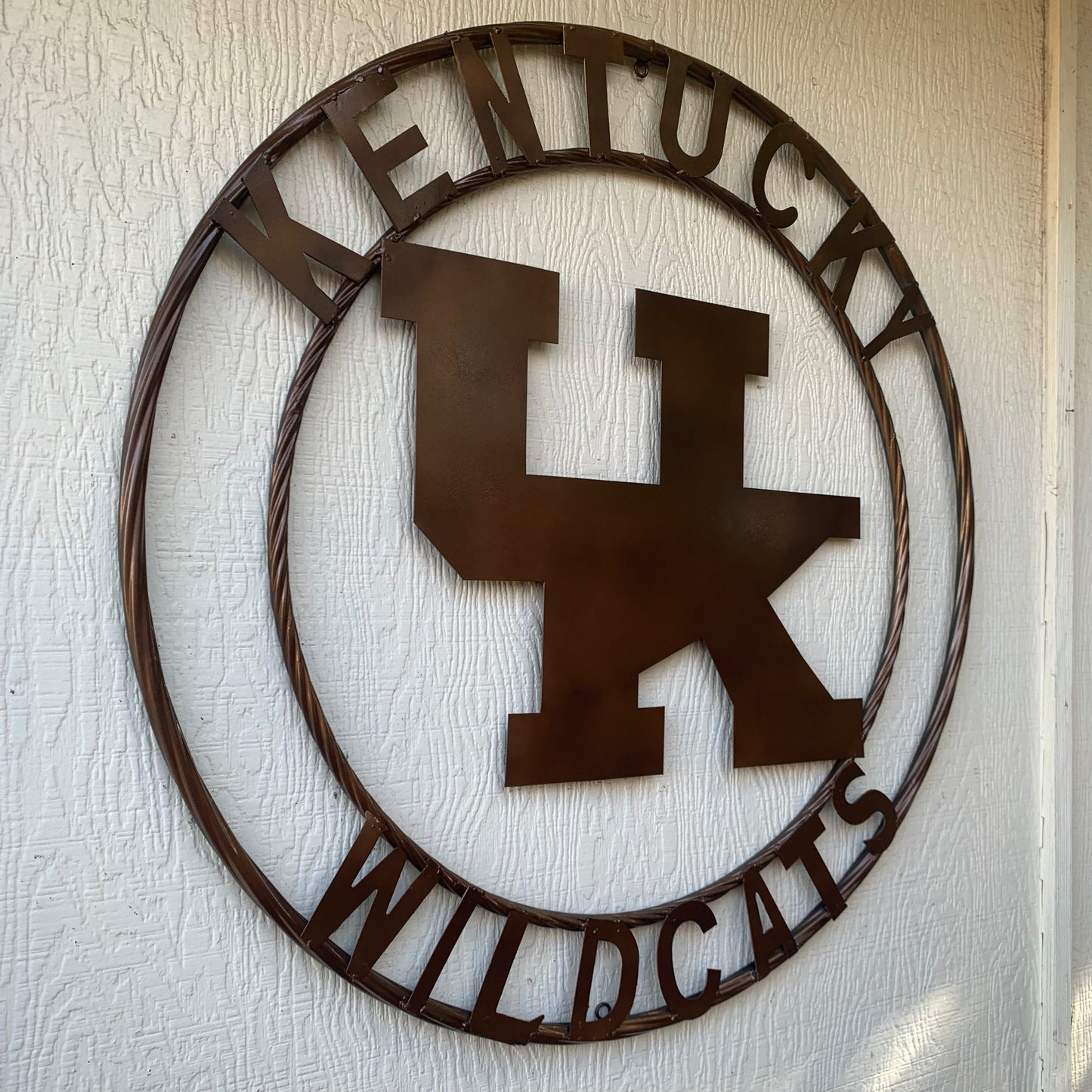 12",18", 24", 32" KENTUCKY WILDCATS RUSTIC BRONZE CUSTOM METAL VINTAGE CRAFT SIGN HANDMADE