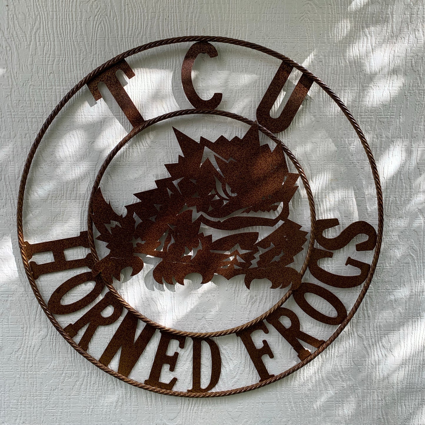 12", 18", 24", 32" TCU HORNED FROGS CUSTOM VINTAGE CRAFT METAL TEAM SIGN HANDMADE
