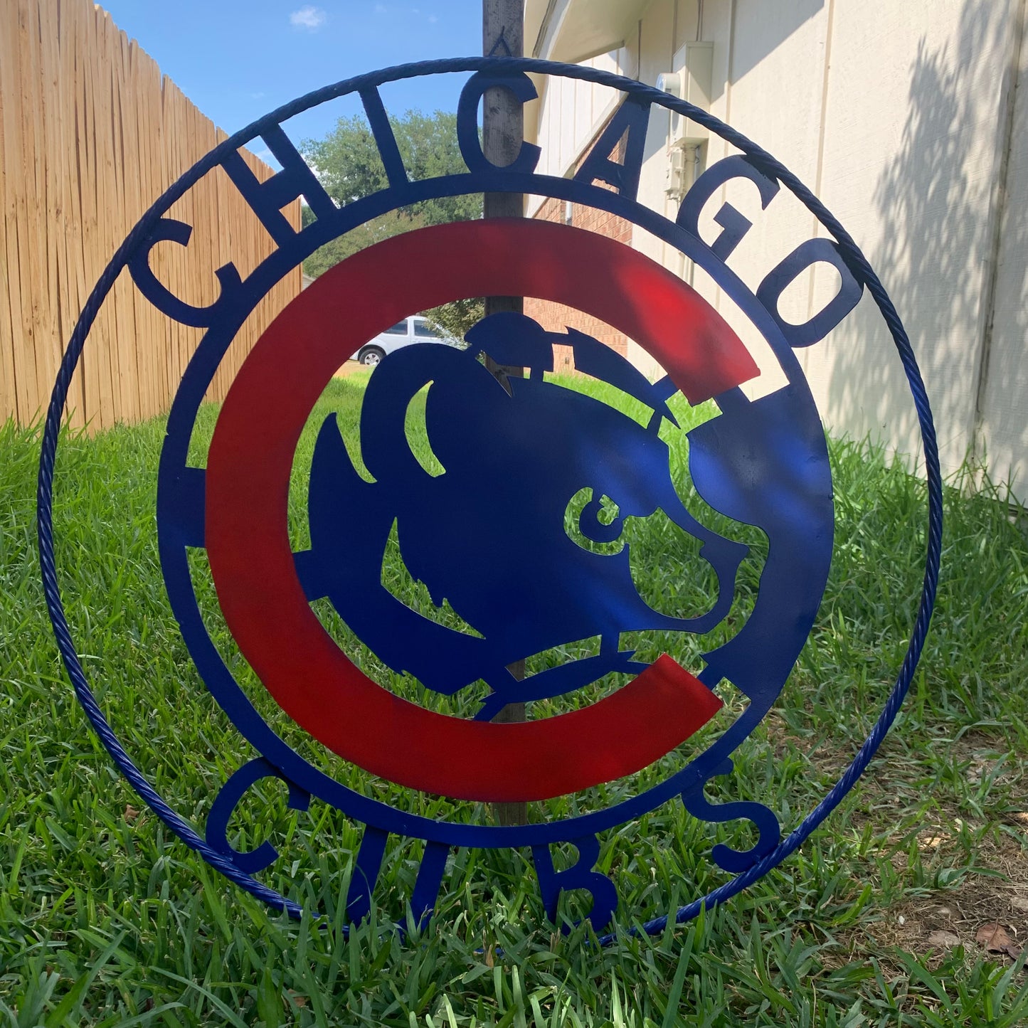12", 18", 24", 32" CHICAGO CUBS CUSTOM METAL VINTAGE CRAFT TEAM SPORTS SIGN HANDMADE