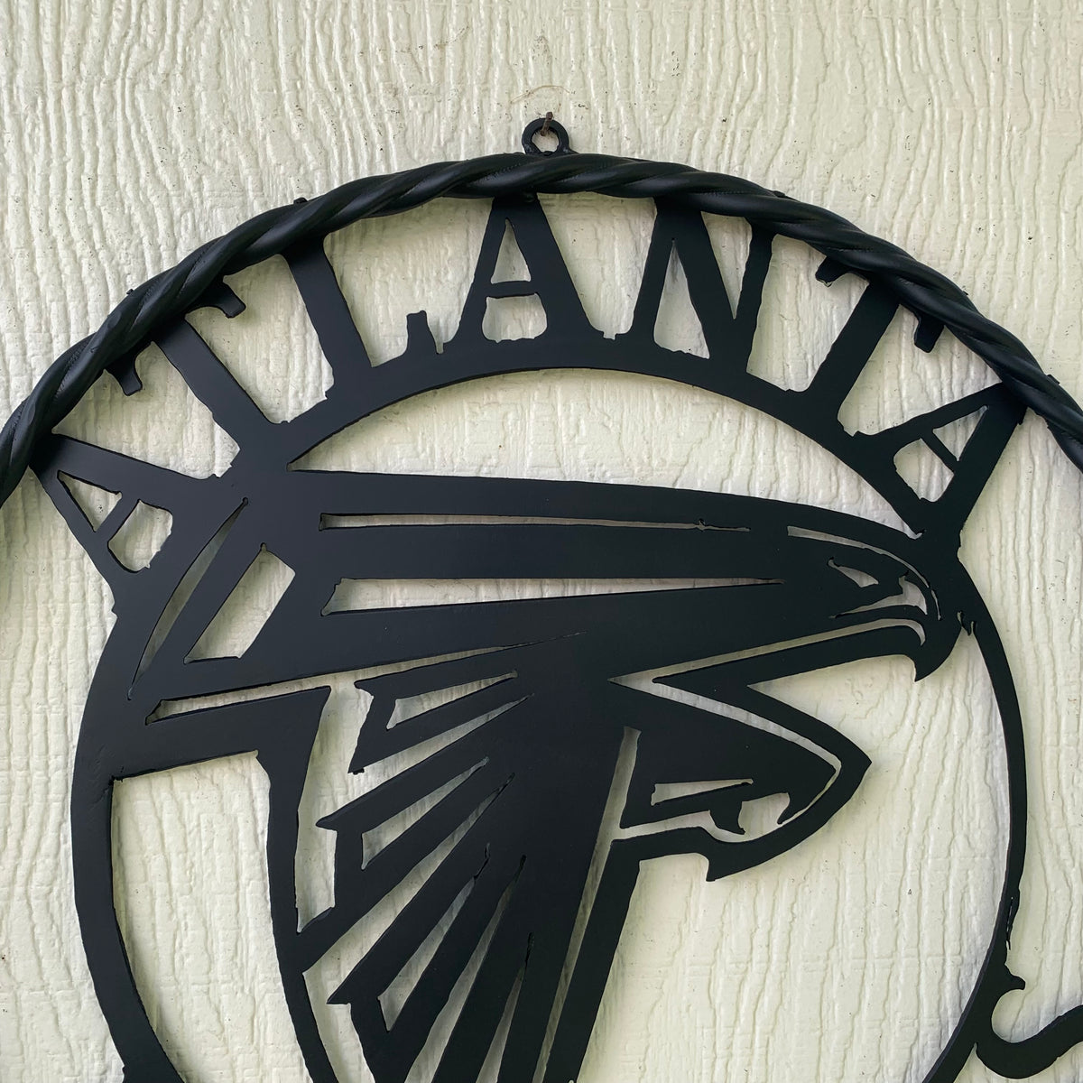 12",18",24",32",36" ATLANTA FALCONS BLACK METAL CUSTOM METAL VINTAGE CRAFT SIGN FOOTBALL TEAM WESTERN HOME DECOR HANDMADE