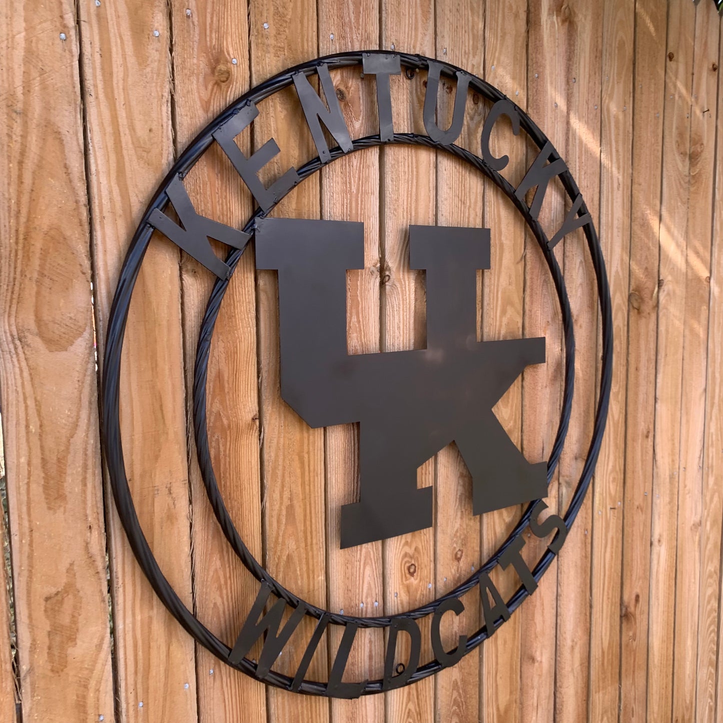 12", 18", 24", 32" KENTUCKY WILDCATS CUSTOM BLACK METAL VINTAGE CRAFT SIGN HANDMADE
