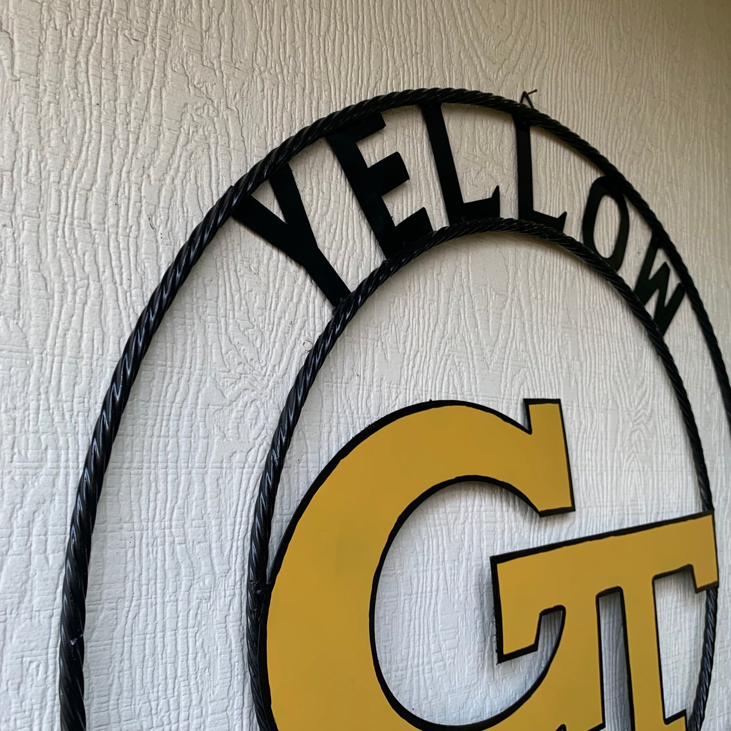GEORGIA TECH YELLOW JACKETS CUSTOM METAL VINTAGE CRAFT SIGN TEAM WALL ART WESTERN HOME DECOR HANDMADE 12",18",24",32",36"