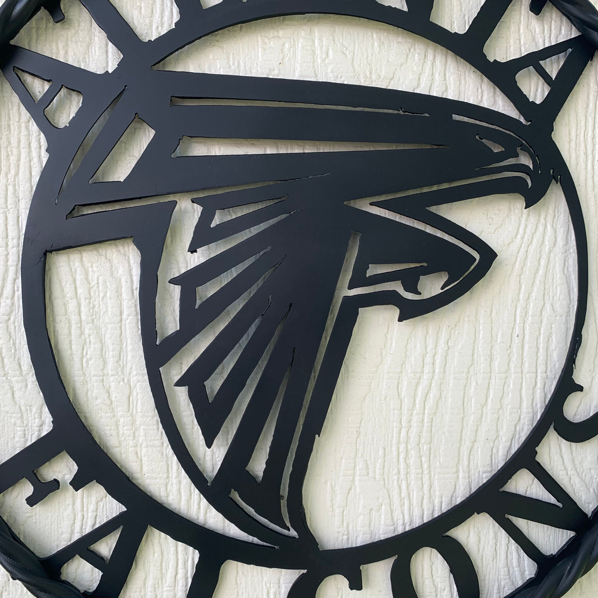 12",18",24",32",36" ATLANTA FALCONS BLACK METAL CUSTOM METAL VINTAGE CRAFT SIGN FOOTBALL TEAM WESTERN HOME DECOR HANDMADE