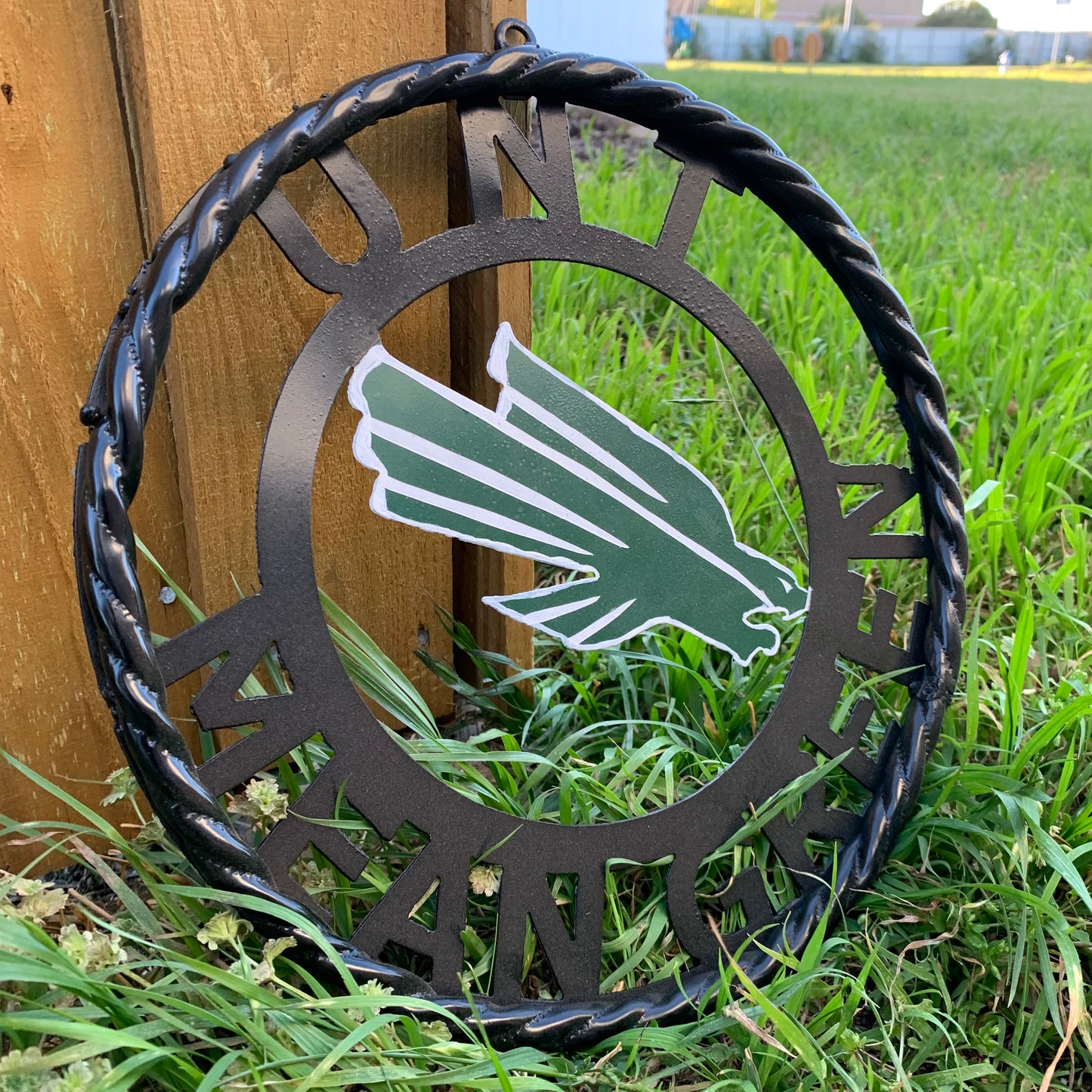 12",18",24" UNT MEAN GREEN CUSTOM METAL VINTAGE CRAFT TEAM SIGN WESTERN HOME DECOR HANDMADE