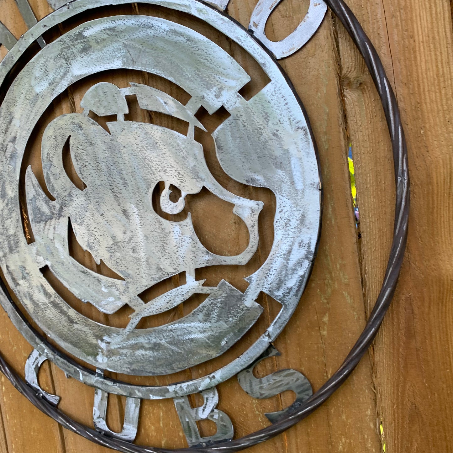 12", 18", 24", 32" CHICAGO CUBS CUSTOM RAW METAL VINTAGE CRAFT TEAM SPORTS SIGN HANDMADE