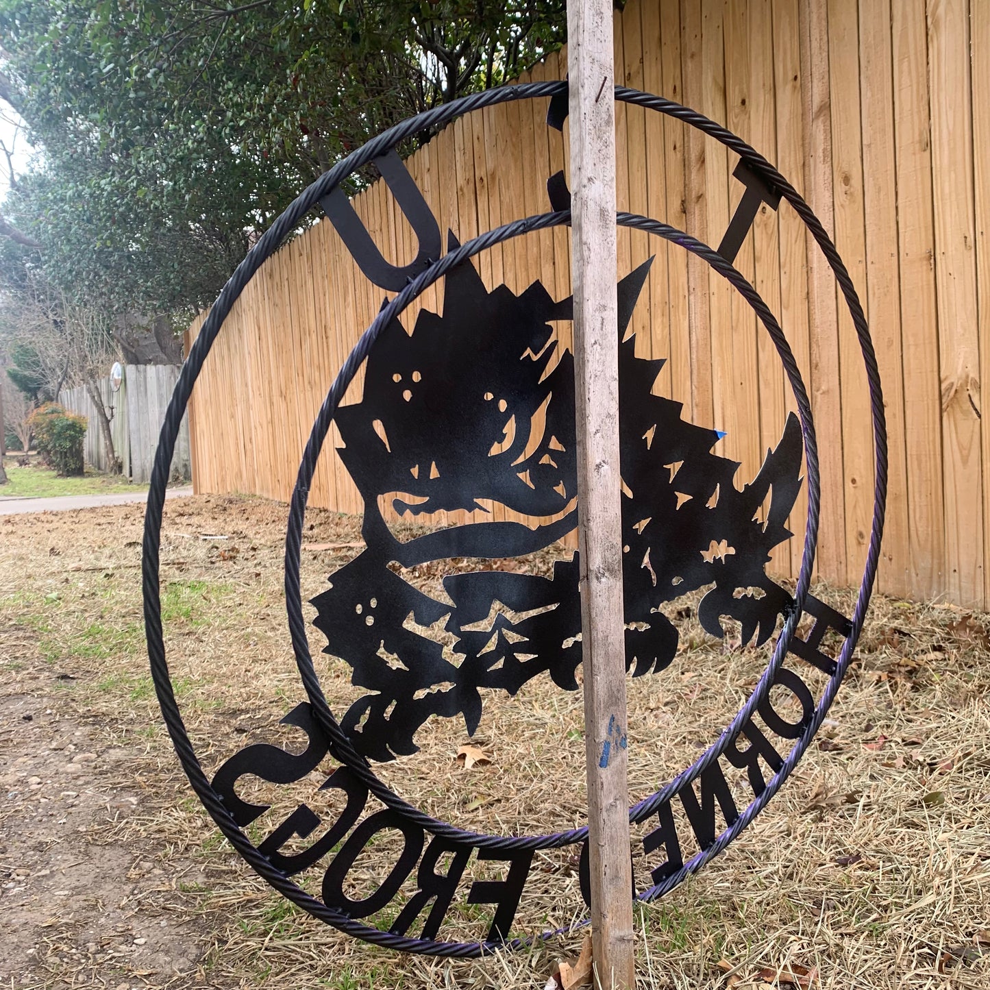 12",18",24",32",36" TCU HORNED FROGS CUSTOM METAL VINTAGE CRAFT TEAM SIGN HANDMADE