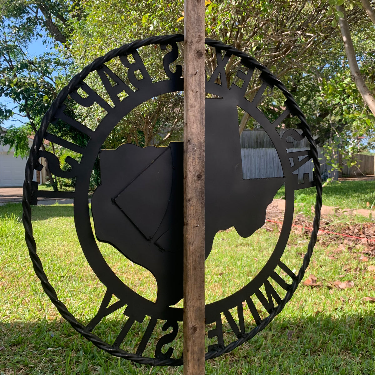 EAST TEXAS BAPTIST UNIVERSITY METAL CUSTOM VINTAGE CRAFT SIGN WALL ART TEAM HANDMADE