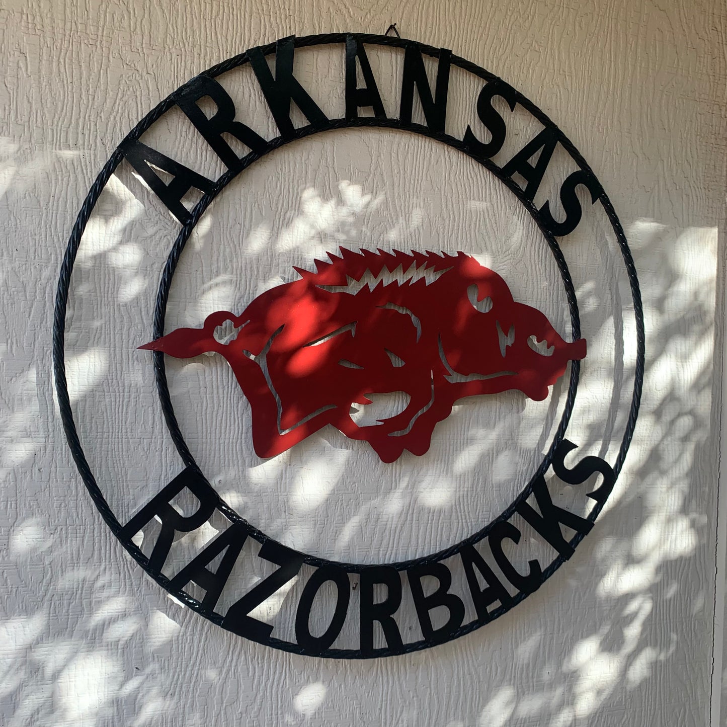ARKANSAS RAZORBACKS CUSTOM METAL VINTAGE CRAFT SIGN TEAM WALL ART WESTERN HOME DECOR HANDAMADE