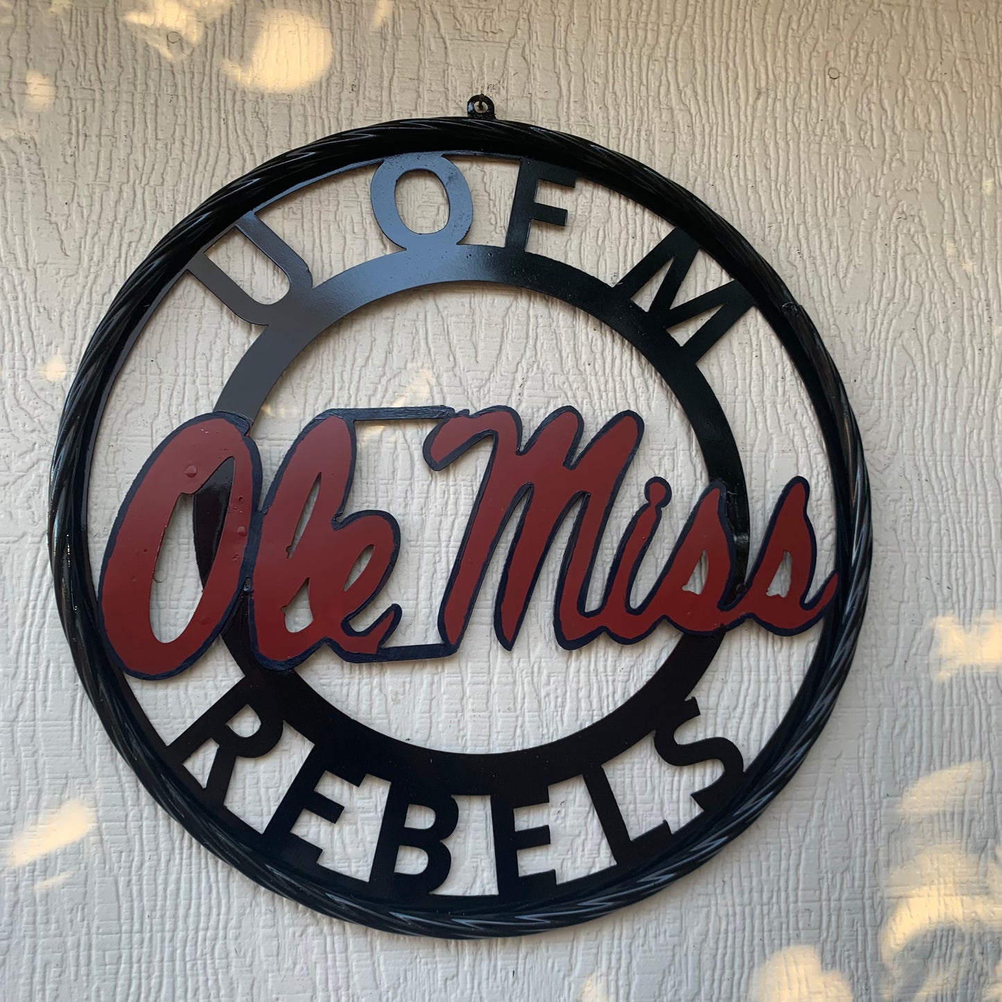 OLE MISS REBELS MISSISSIPPI CUSTOM METAL VINTAGE CRAFT TEAM SIGN WESTERN HOME DECOR HANDMADE