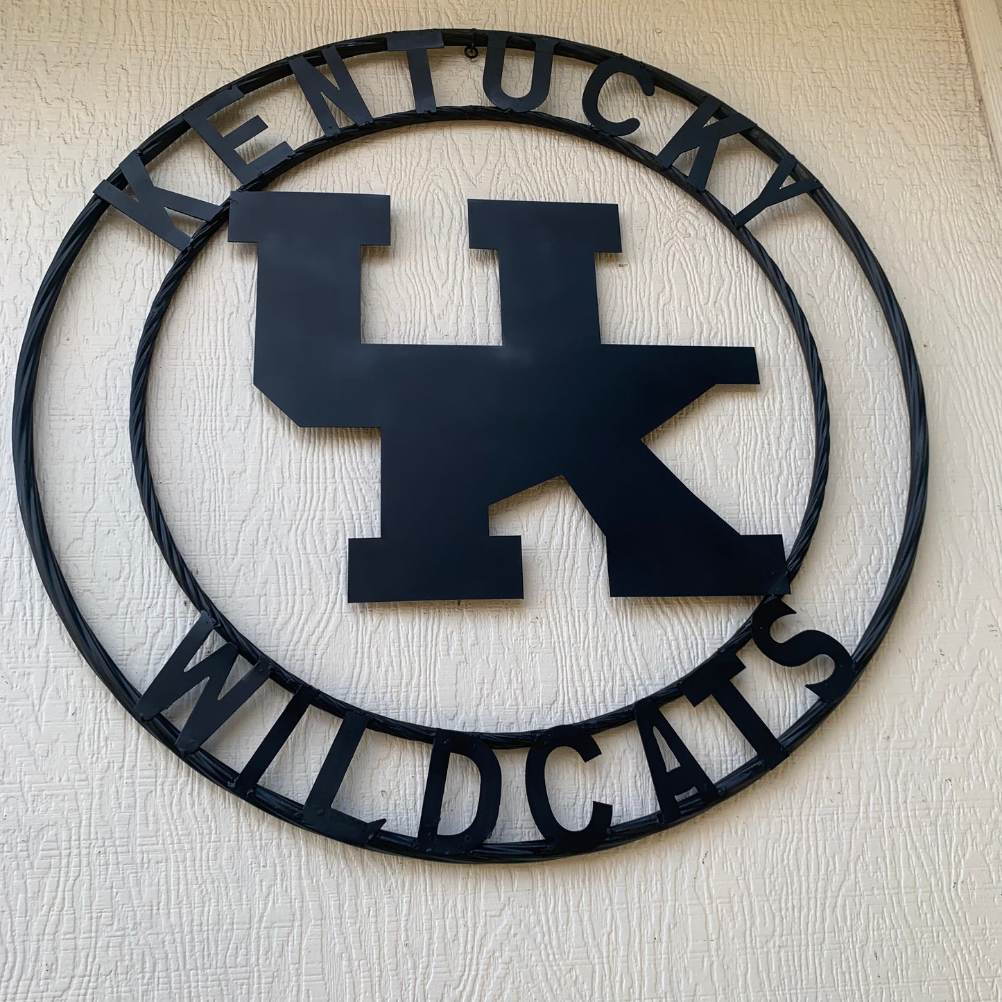 12", 18", 24", 32" KENTUCKY WILDCATS CUSTOM BLACK METAL VINTAGE CRAFT SIGN HANDMADE