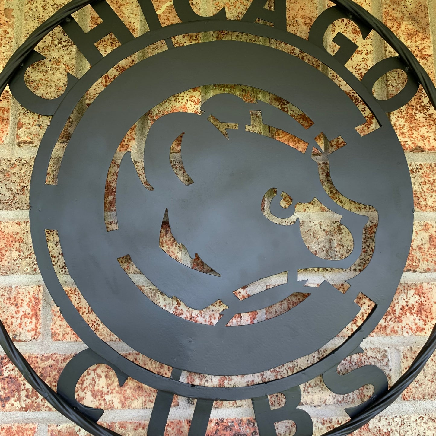 12", 18", 24", 32" CHICAGO CUBS CUSTOM BLACK & RAW METAL VINTAGE CRAFT TEAM SPORTS SIGN HANDMADE