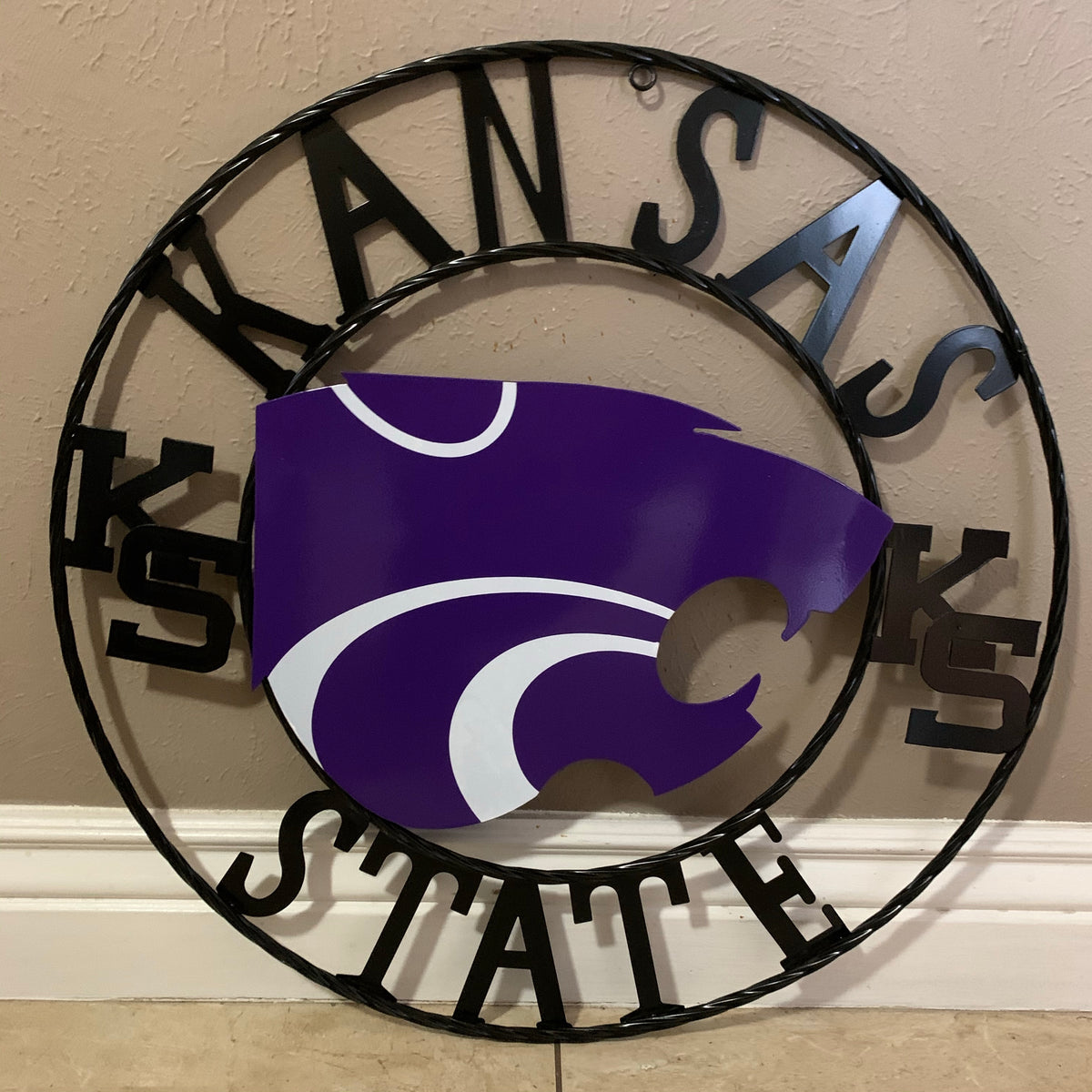 KANSAS STATE CUSTOM METAL VINTAGE CRAFT SIGN WALL ART TEAM SIGN HANDMADE #EH12127