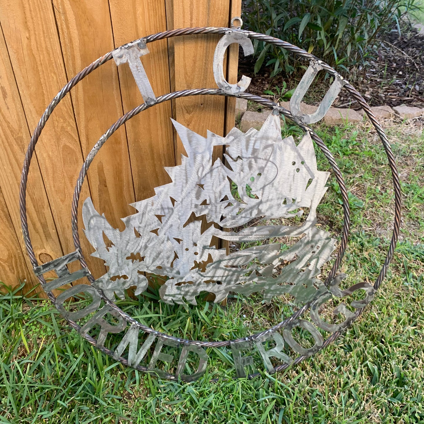 18",24",32" TCU HORNED FROGS RAW METAL CUSTOM VINTAGE CRAFT TEAM SIGN HANDMADE
