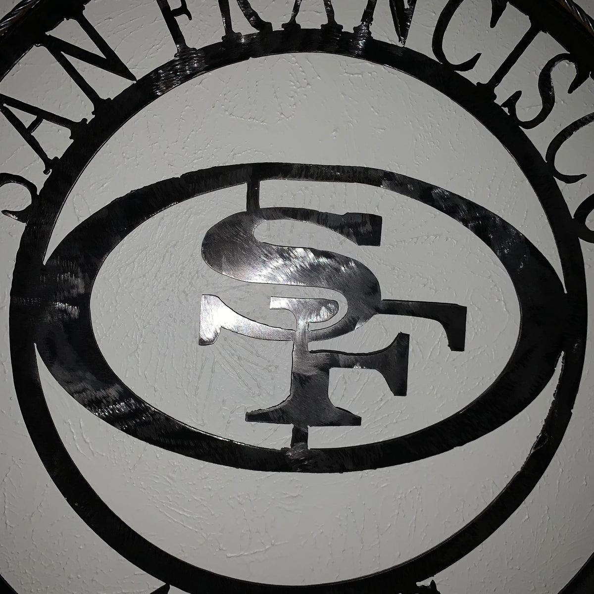 SAN FRANCISCO 49ERS METAL CUSTOM VINTAGE RAW METAL CRAFT TEAM SIGN HANDMADE 12",18",24",32",36",40",50"