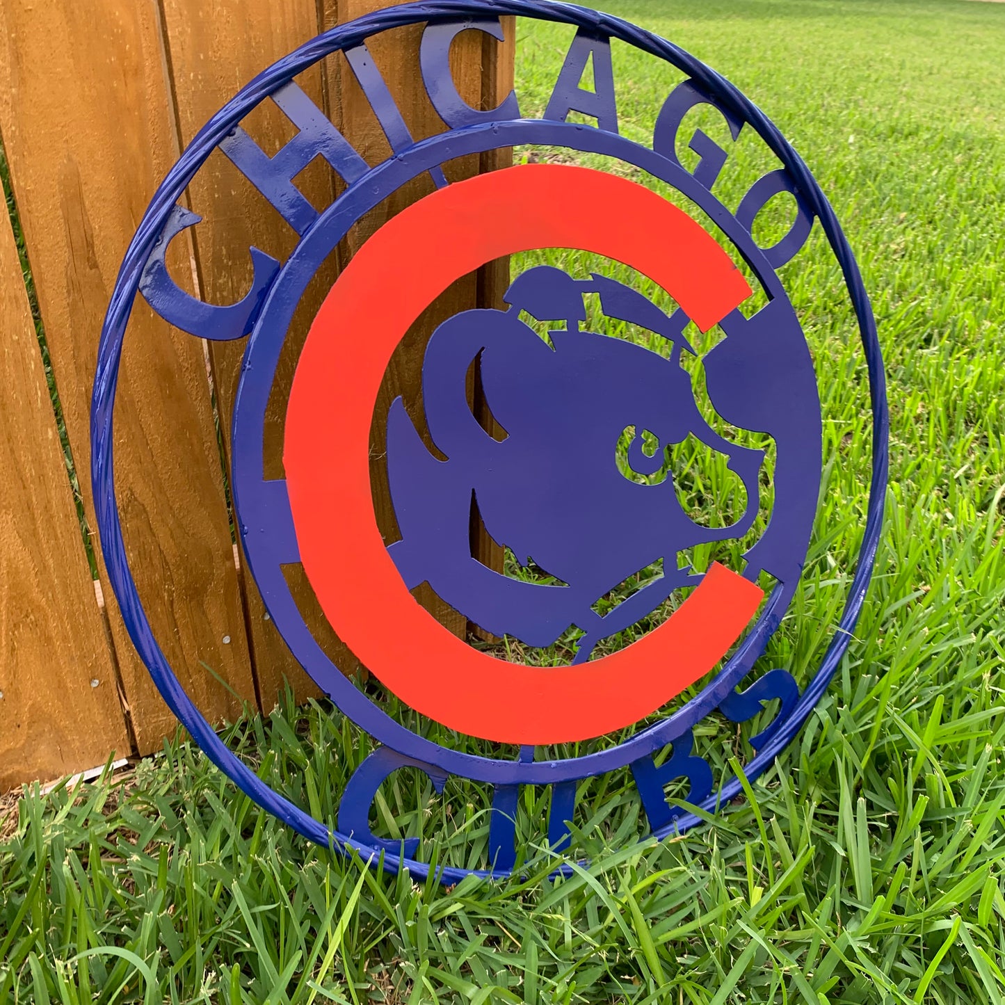 12", 18", 24", 32" CHICAGO CUBS CUSTOM METAL VINTAGE CRAFT TEAM SPORTS SIGN HANDMADE