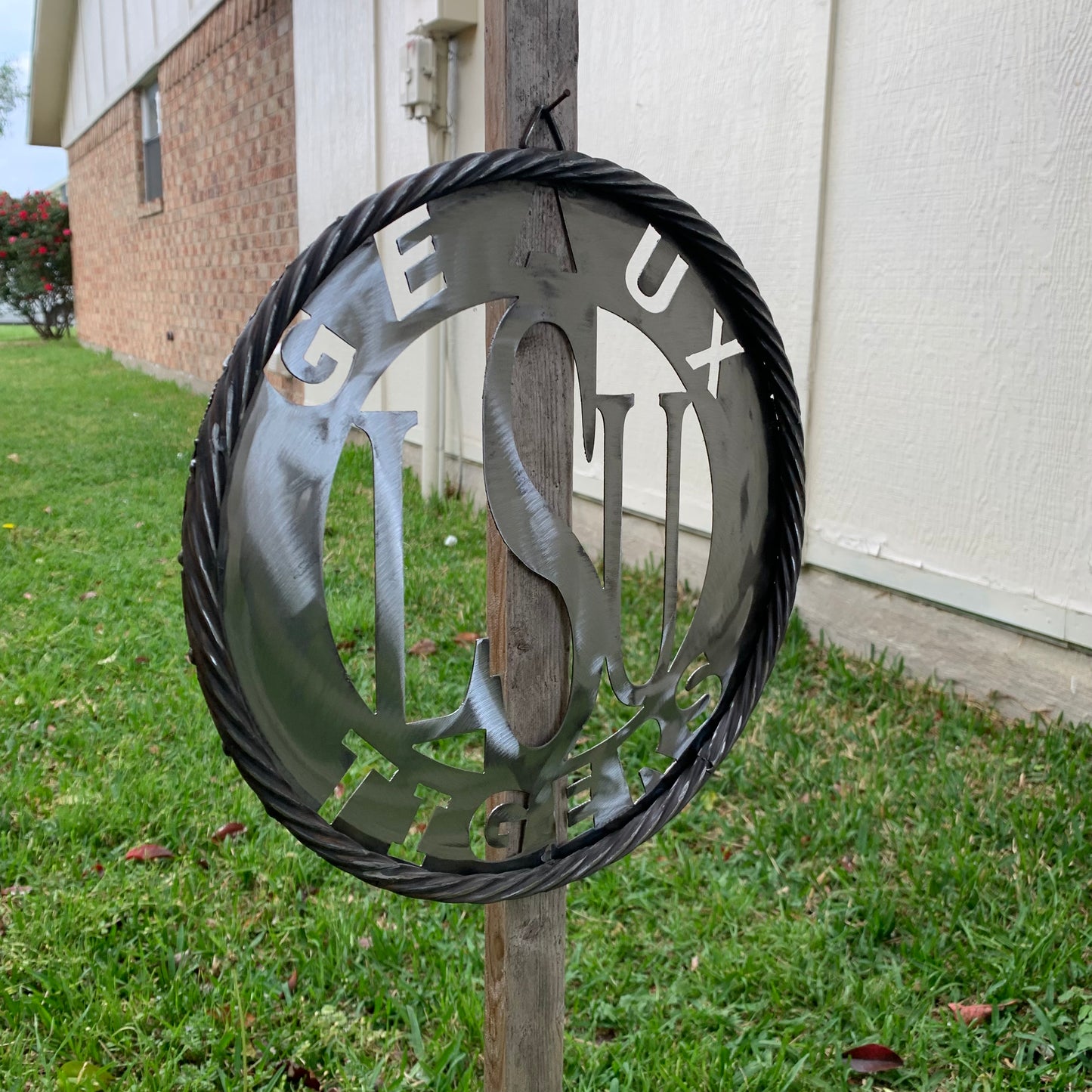 12",18",24",32" LSU GEAUX TIGERS CUSTOM RAW METAL VINTAGE CRAFT TEAM SIGN WESTERN HOME DECOR HANDMADE