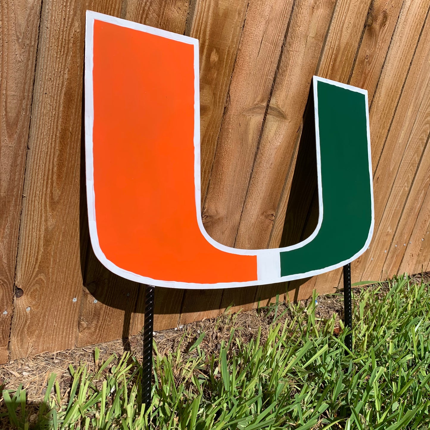 24"x15" MIAMI HURRICANES CUSTOM METAL VINTAGE CRAFT SIGN WESTERN HOME DECOR HANDMADE LASER CUT