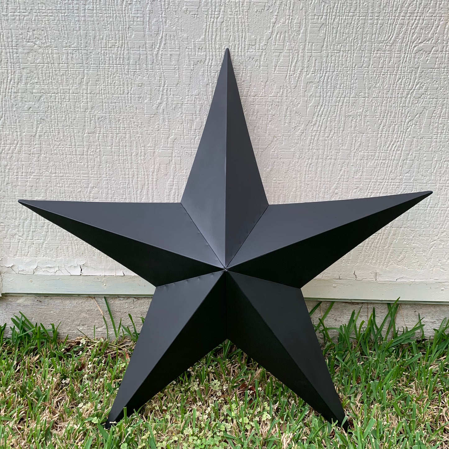 #EH10479 12", 16", 24", 30", 36" RUSTIC BLACK BARN STAR NO RING DAVID STAR 5 POINT WESTERN HOME DECOR HAND PAINTED
