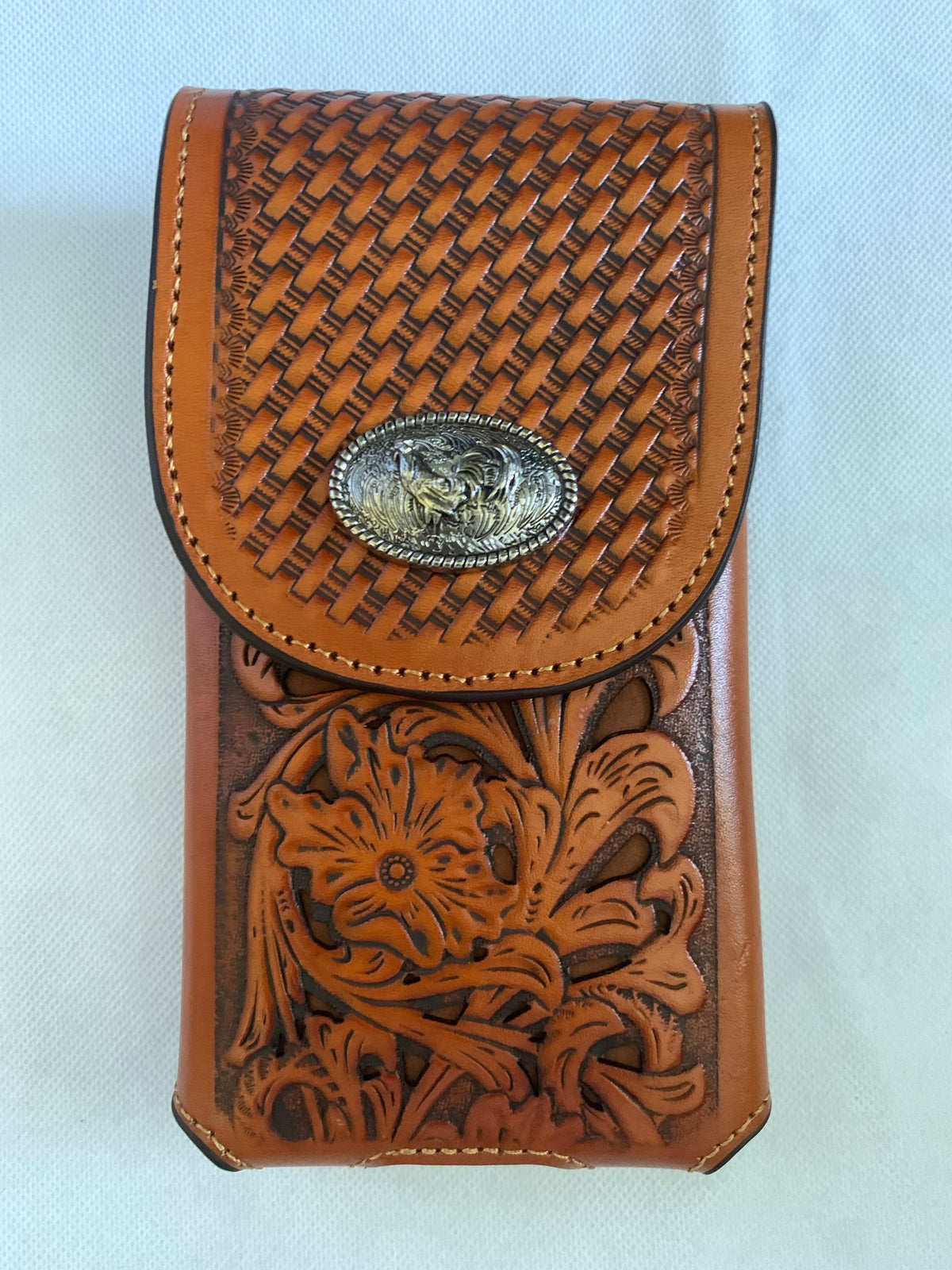 7" ROOSTER TAN BROWN LEATHER POUCH EXTRA LARGE  BELT LOOP HOLSTER CELL PHONE CASE UNIVERSAL OVERSIZE