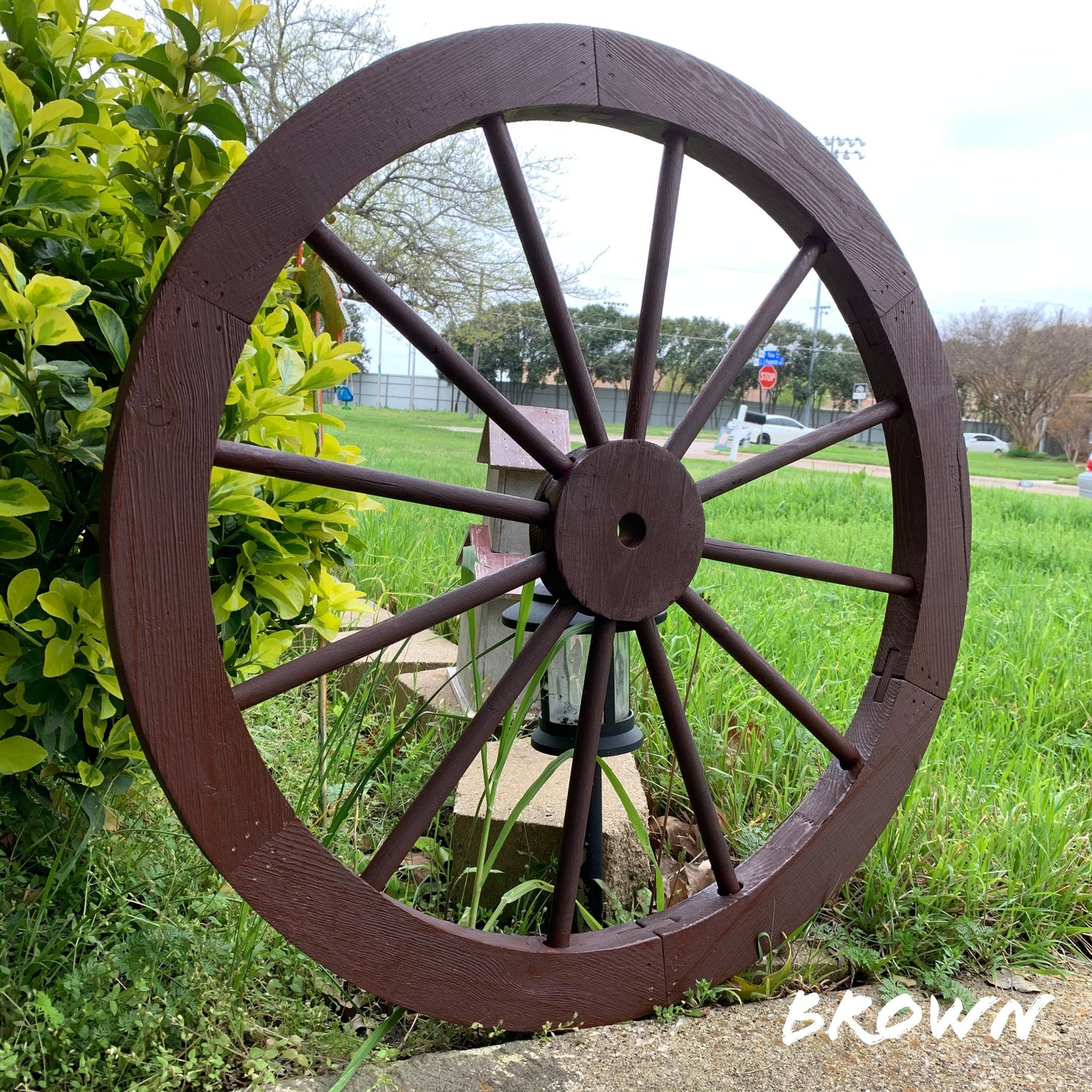 16",24",30" WAGON WHEEL BROWN BARN WOOD WESTERN HOME DECOR RUSTIC HANDMADE CRAFT