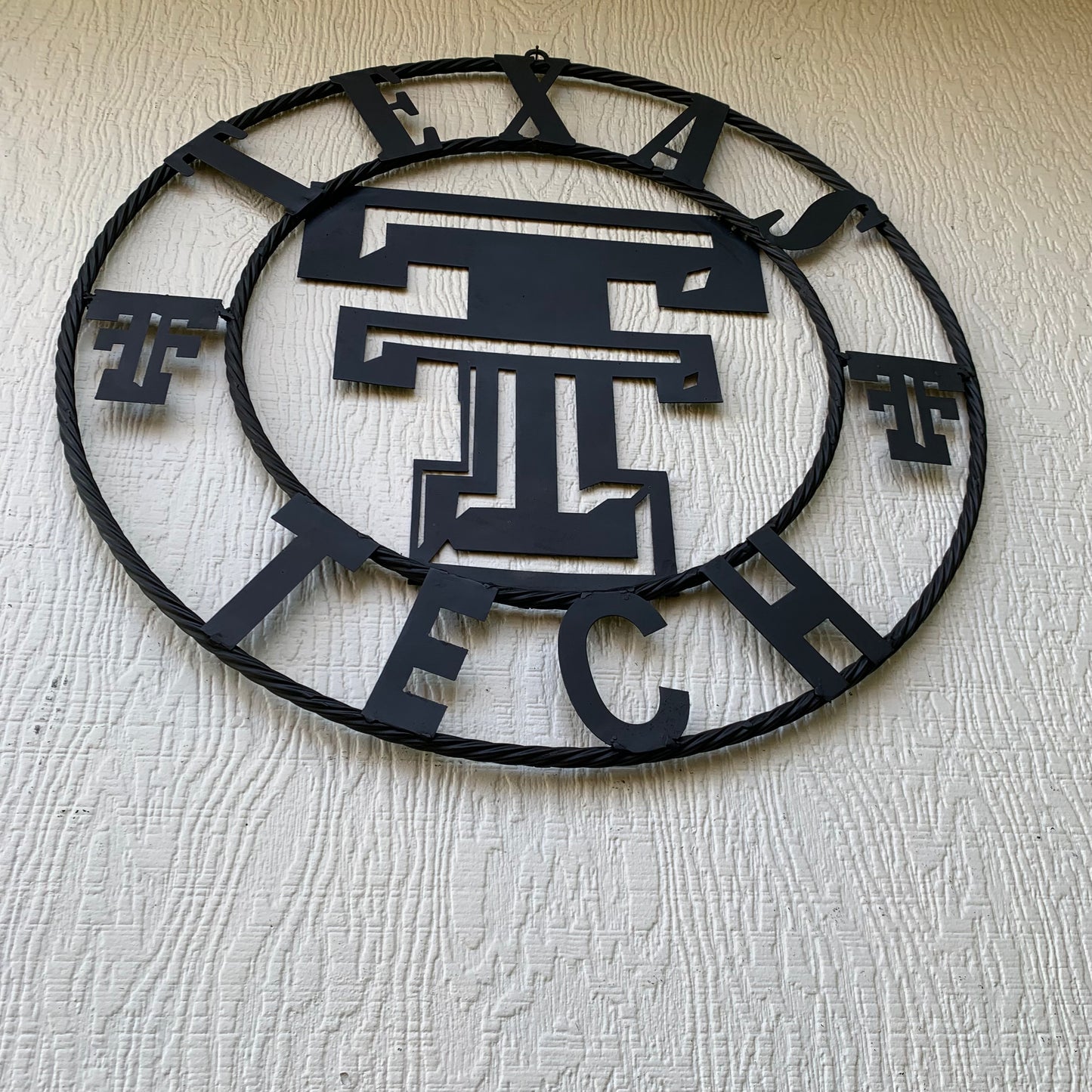 TEXAS TECH RUSTIC BLACK CUSTOM METAL VINTAGE CRAFT WESTERN HOME DECOR HANDMADE