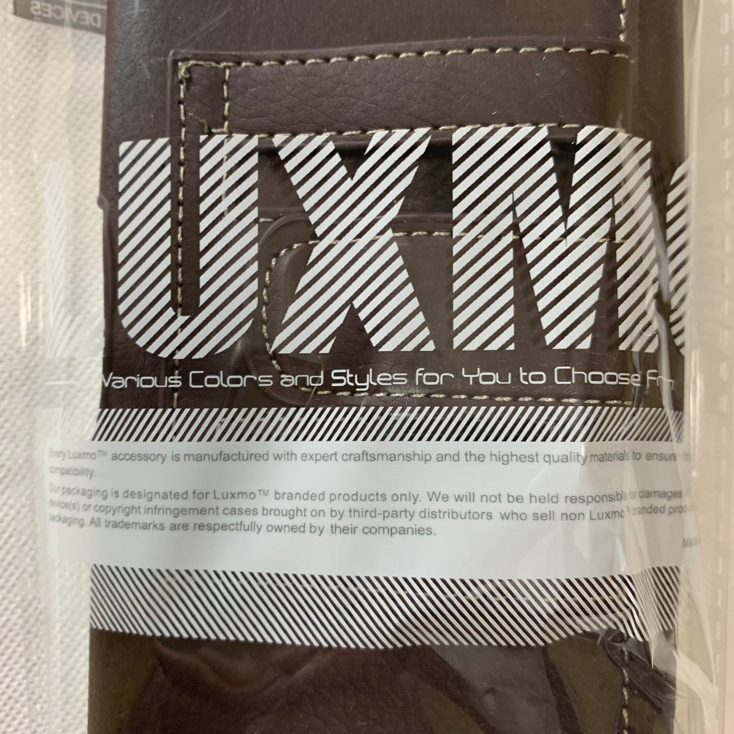 6.6" LUXMO COFFEE BROWN LEATHER EXTRA LARGE POUCH BELT LOOP HOLSTER CELL PHONE CASE UNIVERSAL OVERSIZE #LU20