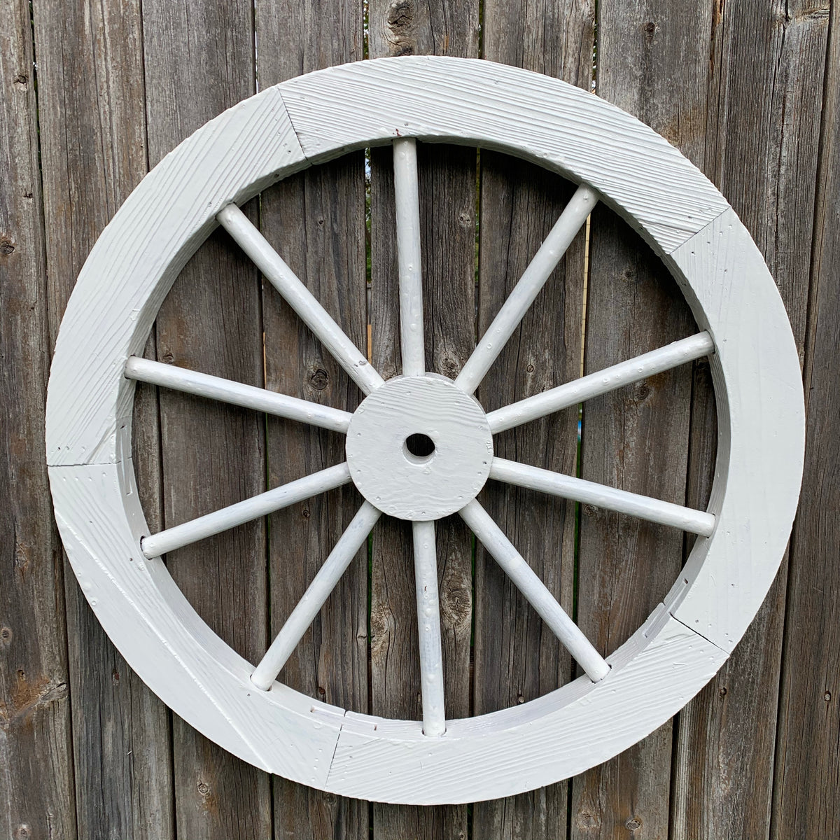 16",24",30" WAGON WHEEL NATURAL STAIN BARN WOOD WESTERN HOME DECOR RUSTIC NEW #EH11189