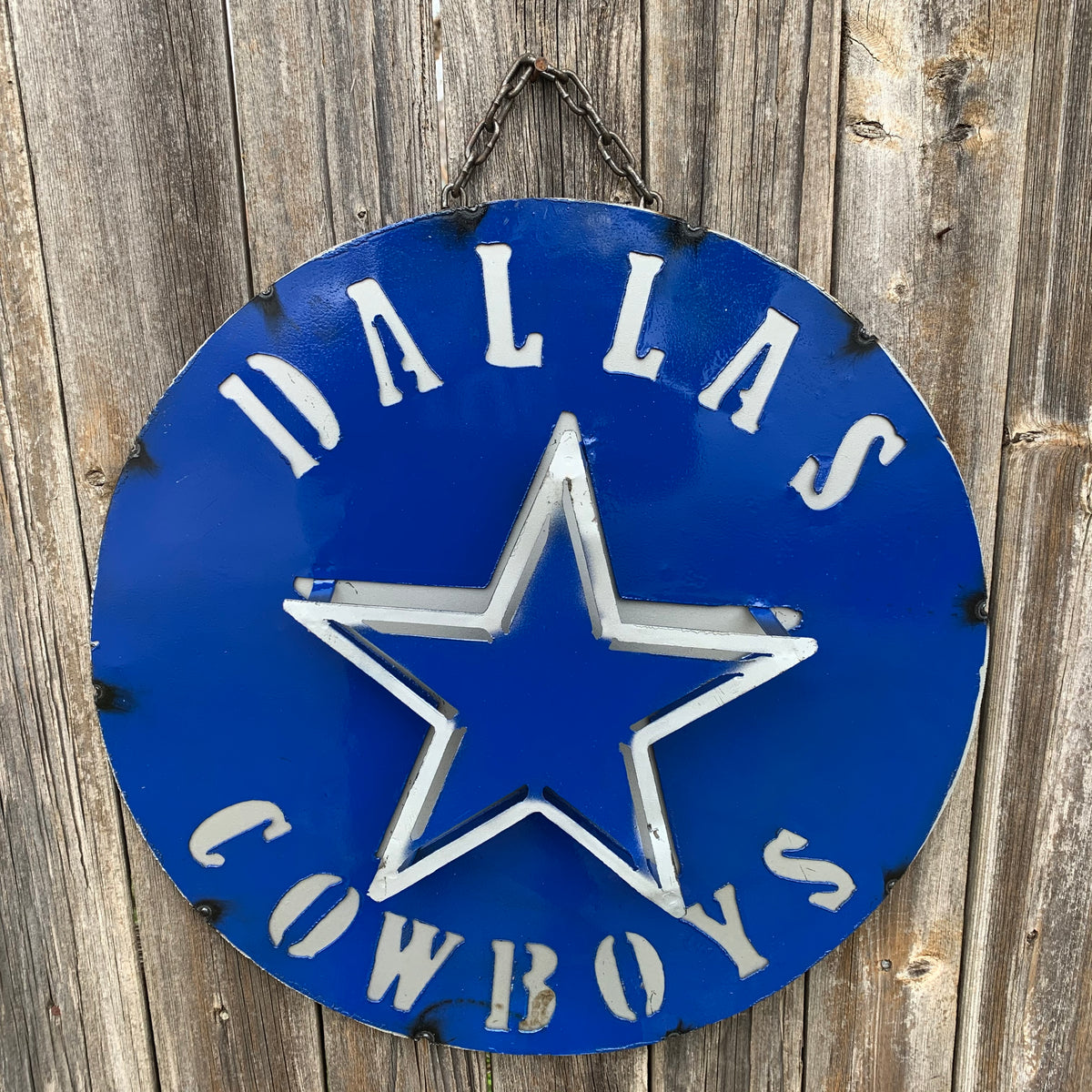 15" SPORTS CUSTOM DISC METAL VINTAGE CRAFT SIGN TEAM ART WESTERN HOME DECOR HANDMADE