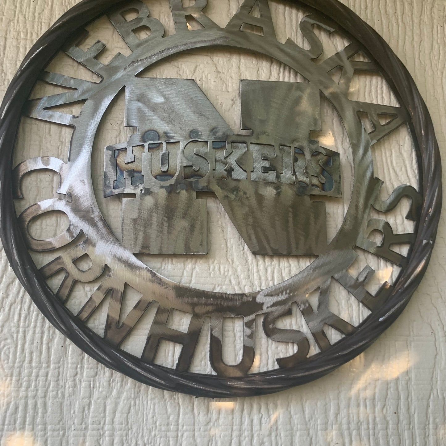 12", 18", 24", 32" NEBRASKA HUSKERS RAW METAL CUSTOM VINTAGE CRAFT TEAM SIGN