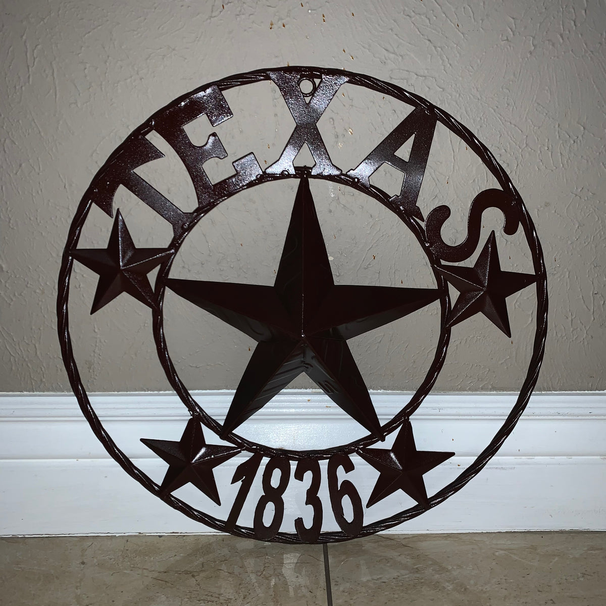 16",24",32",50" RUSTIC BROWN TEXAS 1836 BARN STAR METAL ART WESTERN HOME DECOR VINTAGE RUSTIC DARK BROWN NEW