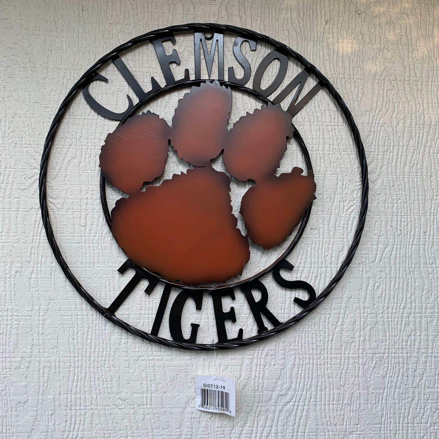 CLEMSON TIGERS CUSTOM METAL VINTAGE CRAFT SIGN WALL ART TEAM SIGN HANDMADE STYLE#1 12", 18", 24", 32"