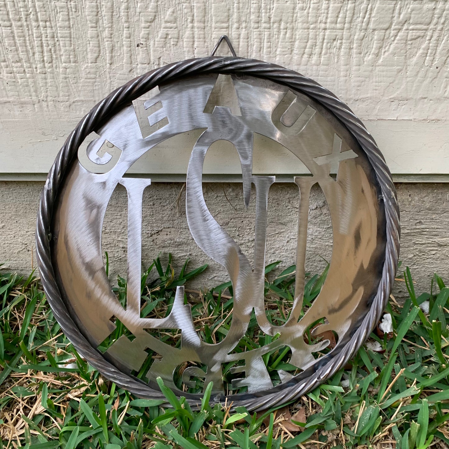 12",18",24",32" LSU GEAUX TIGERS CUSTOM RAW METAL VINTAGE CRAFT TEAM SIGN WESTERN HOME DECOR HANDMADE