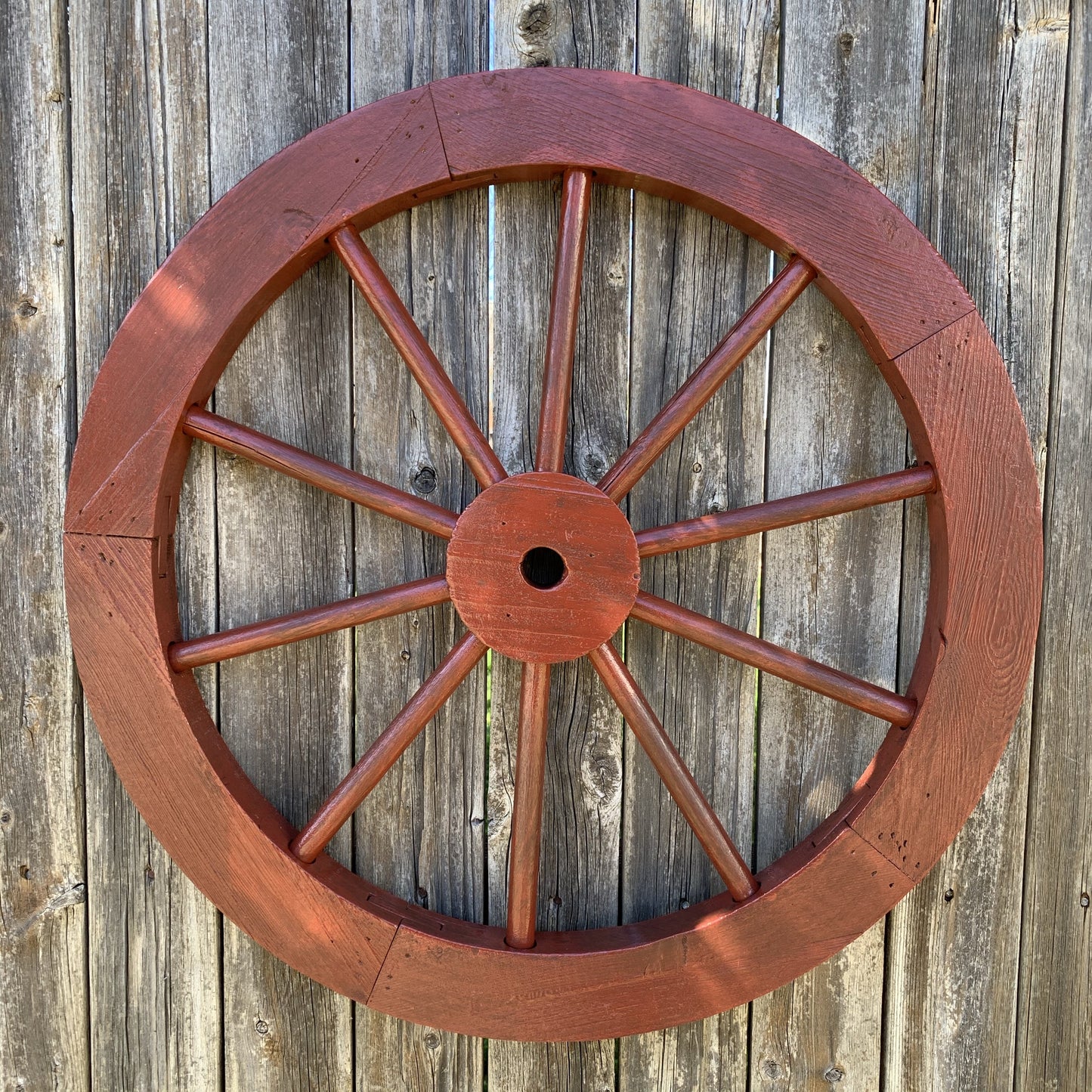 16",24",30" WAGON WHEEL BROWN BARN WOOD WESTERN HOME DECOR RUSTIC HANDMADE CRAFT