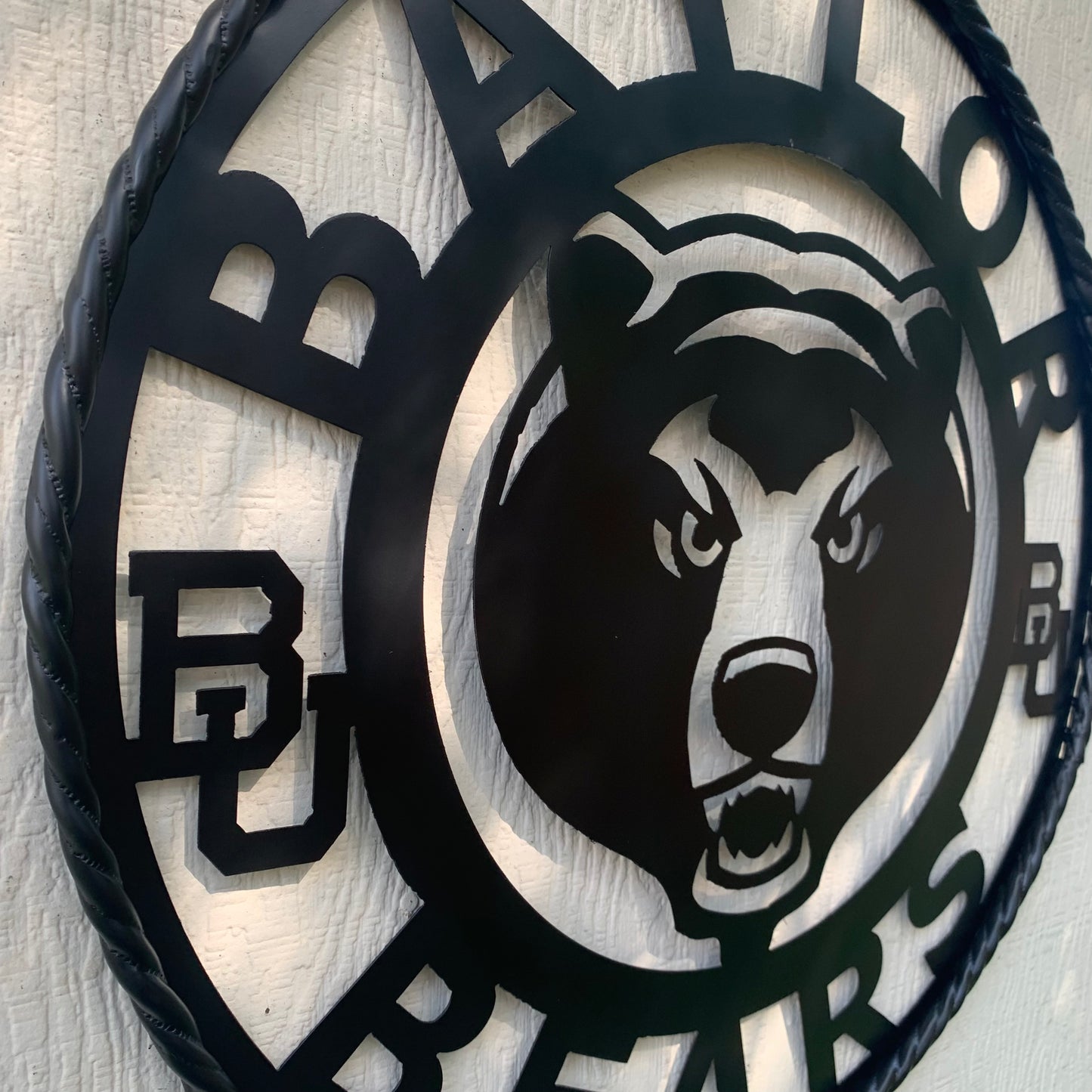 12", 18", 24", 32" BAYLOR BEARS ALL BLACK CUSTOM METAL VINTAGE TEAM SIGN WALL ART WESTERN HOME DECOR