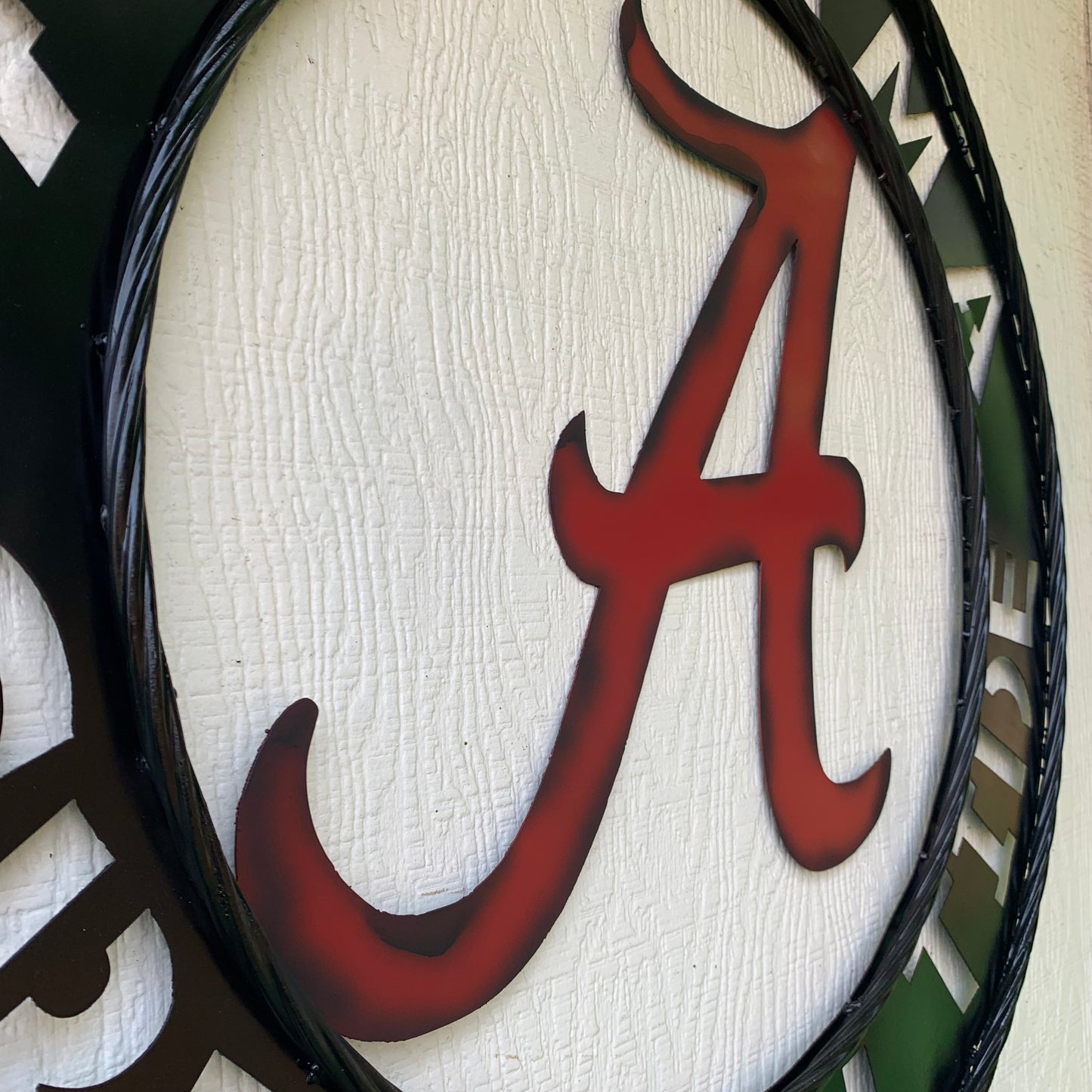 ALABAMA CRIMSON TIDE WIDE BAND RING CUSTOM METAL VINTAGE SIGN TEAM SPORTS HANDMADE