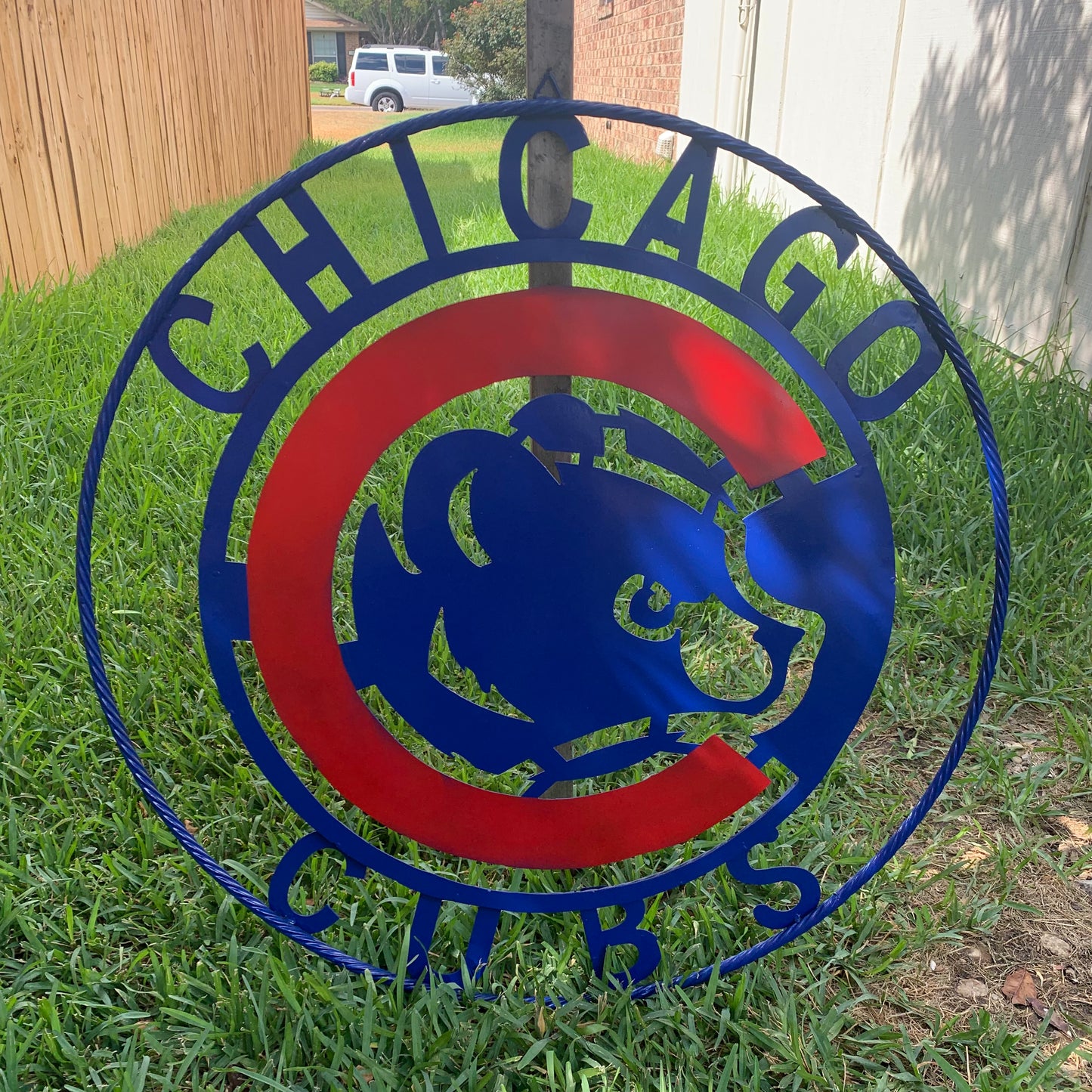 12", 18", 24", 32" CHICAGO CUBS CUSTOM METAL VINTAGE CRAFT TEAM SPORTS SIGN HANDMADE