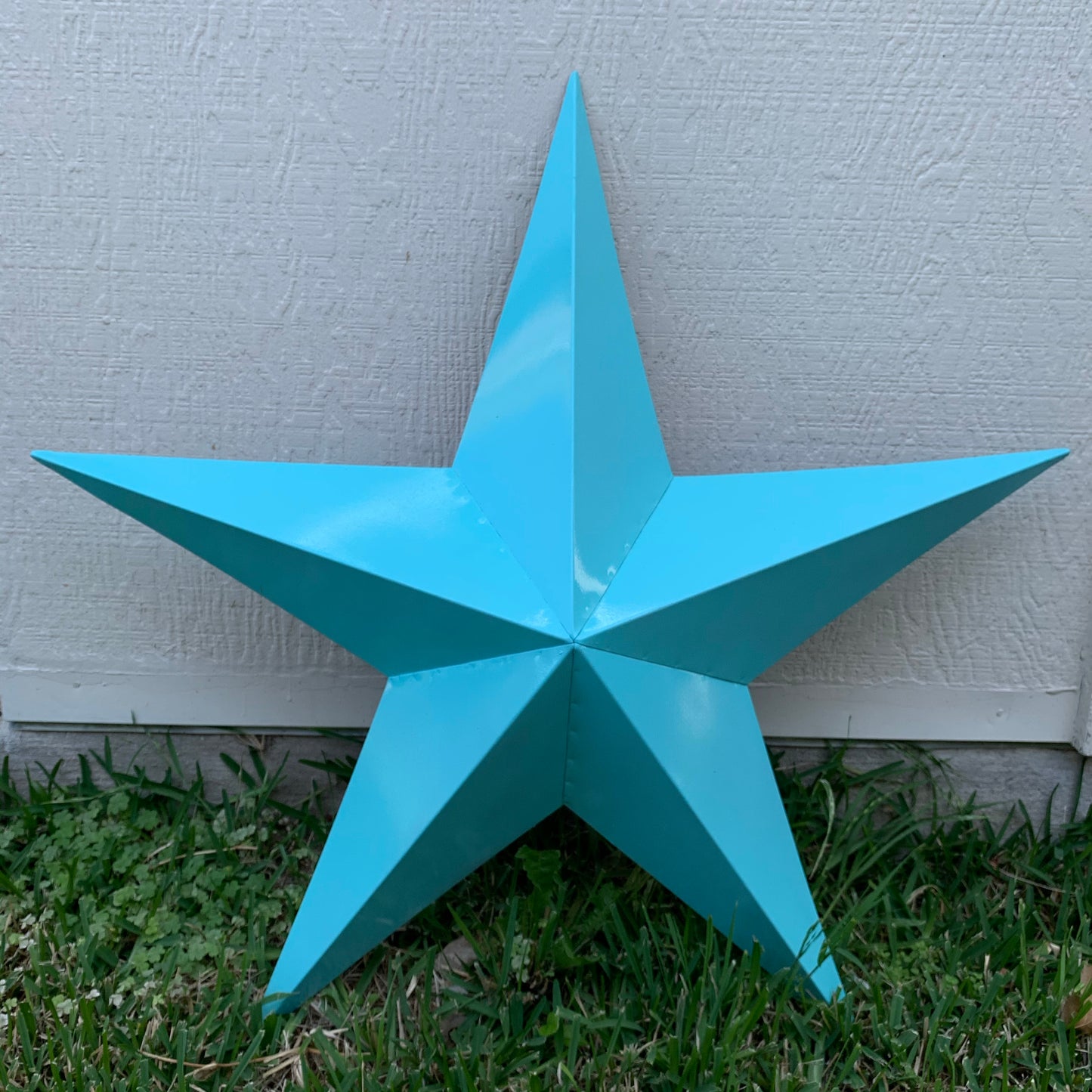 #EH11132 TURQUOISE BARN METAL STAR WALL ART WESTERN HOME DECOR HANDMADE NEW