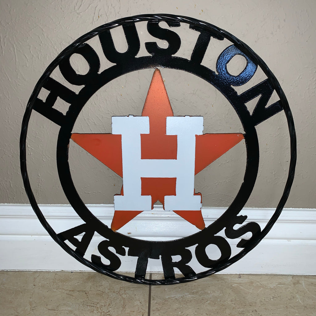Houston Astros 12 Team Color Flag Sign