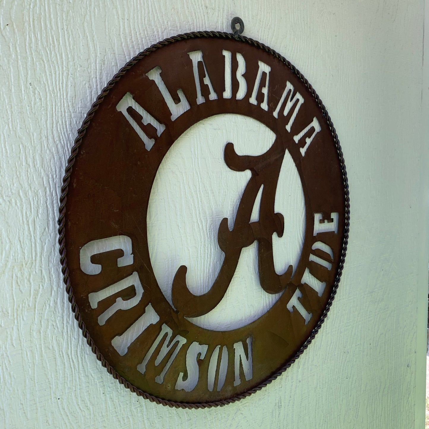 ALABAMA CRIMSON TIDE LASERCUT CUSTOM METAL VINTAGE TEAM CRAFT RUSTIC BRONZE HANDMADE