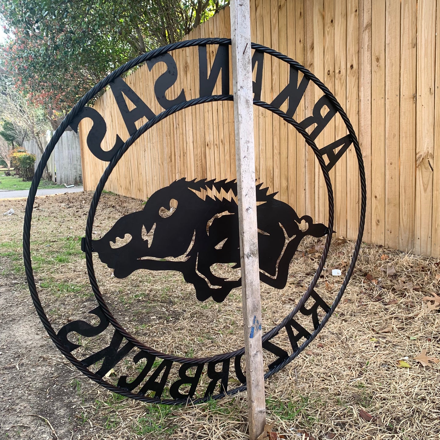 ARKANSAS RAZORBACKS CUSTOM METAL VINTAGE CRAFT SIGN TEAM WALL ART WESTERN HOME DECOR HANDAMADE