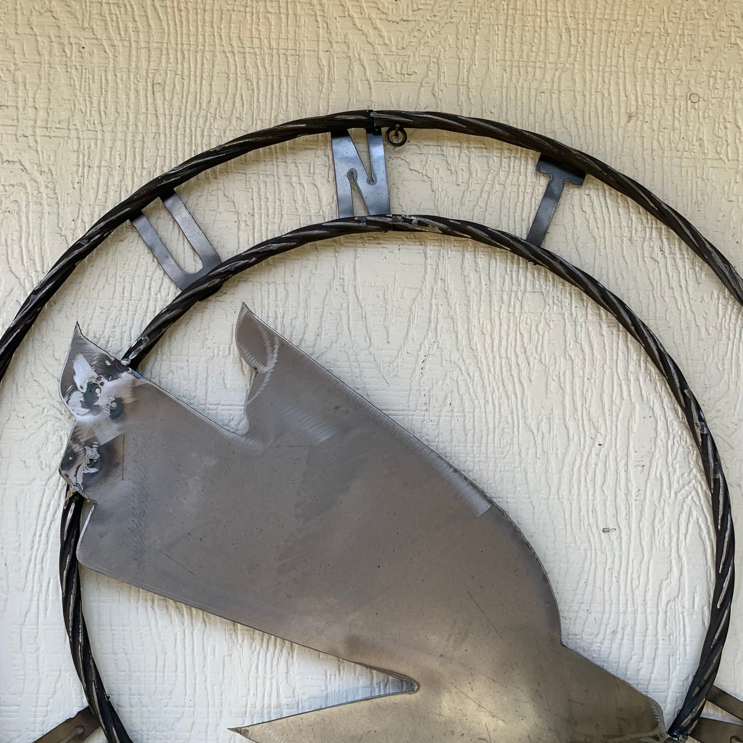 12", 18", 24", 32" UNT MEAN GREEN RAW METAL CUSTOM VINTAGE CRAFT WALL ART TEAM SIGN HANDMADE