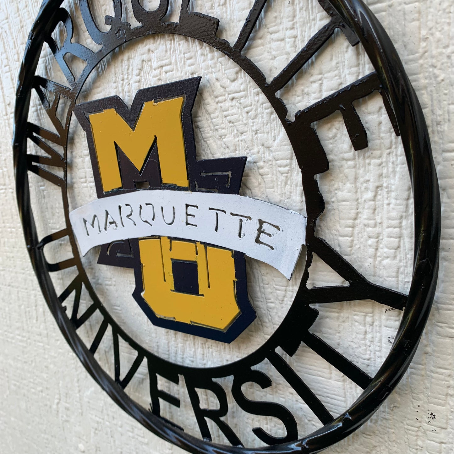 12",18",24" MARQUETTE METAL CUSTOM VINTAGE CRAFT WALL ART TEAM SIGN HANDMADE
